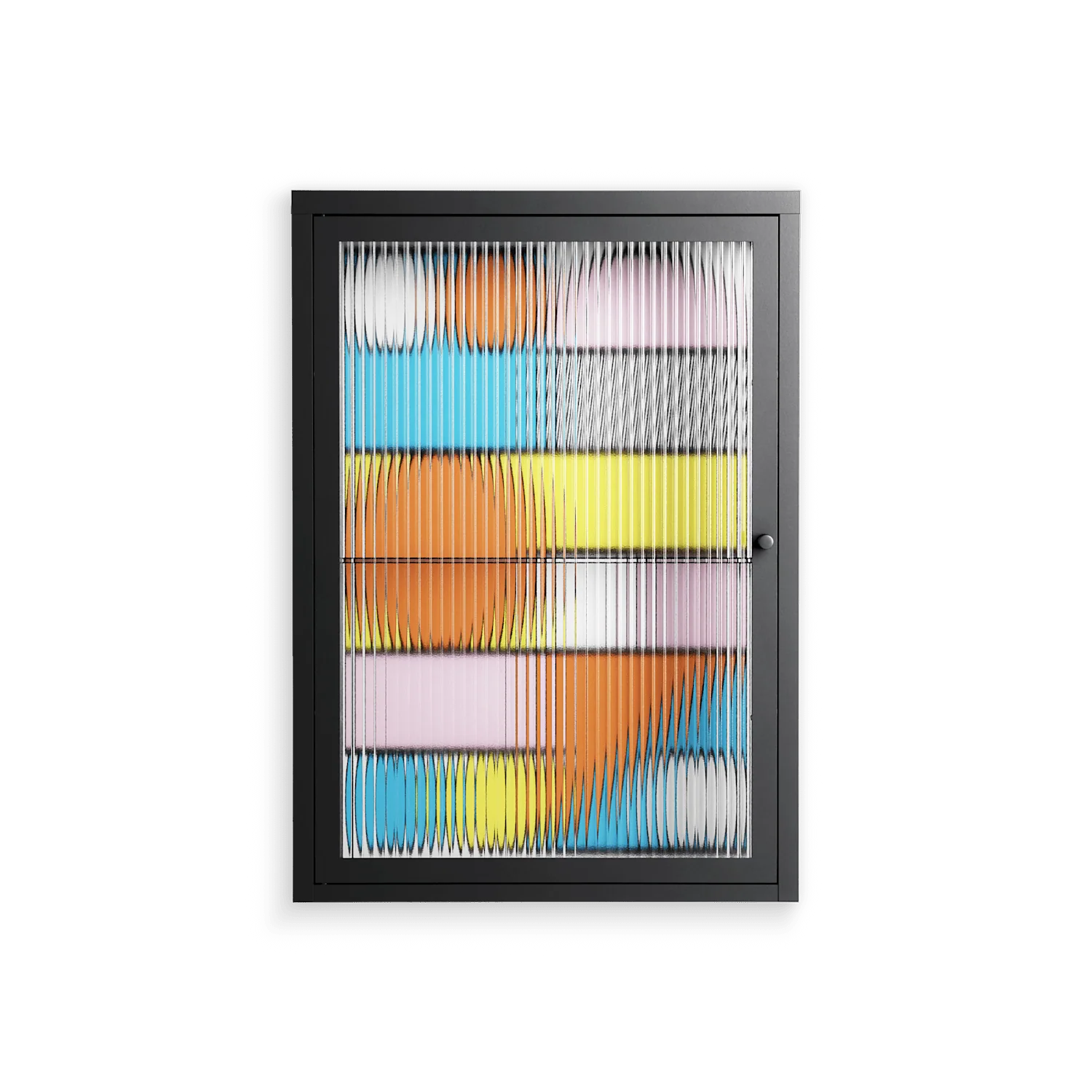 Palette - Wall Cabinet - Vratislav Pecka - Antracite - Reeded glass