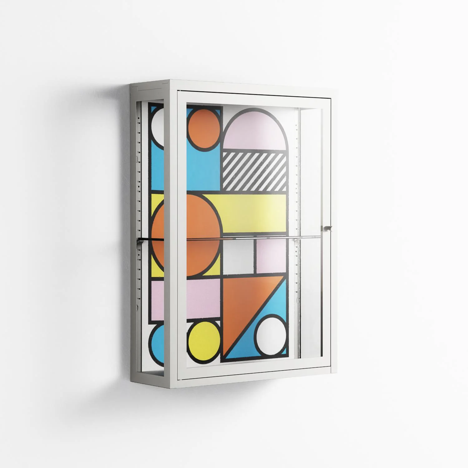 Palette - Wall Cabinet - Vratislav Pecka - Chalk - Clear glass - Image 4