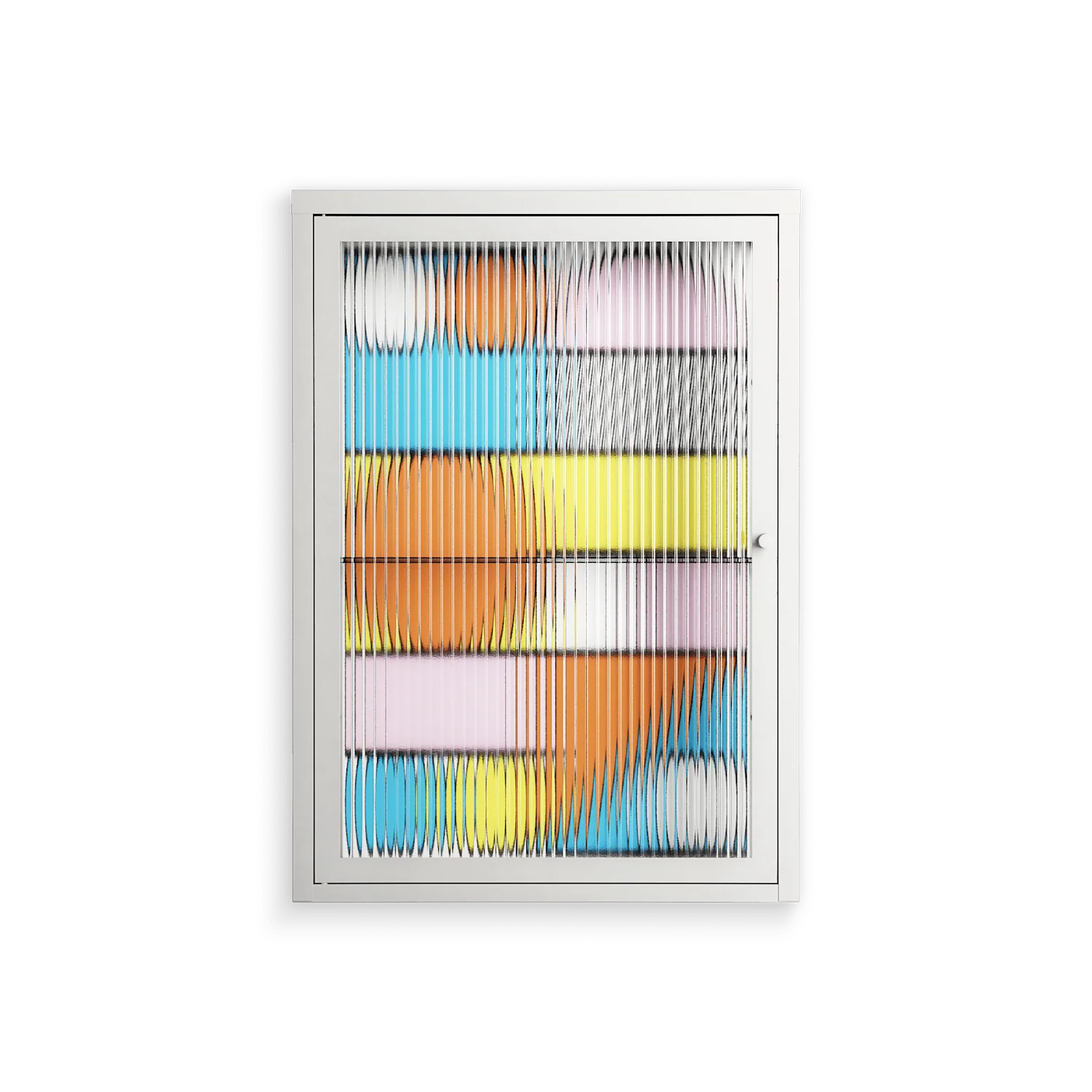 Palette - Wall Cabinet - Vratislav Pecka - Chalk - Reeded glass