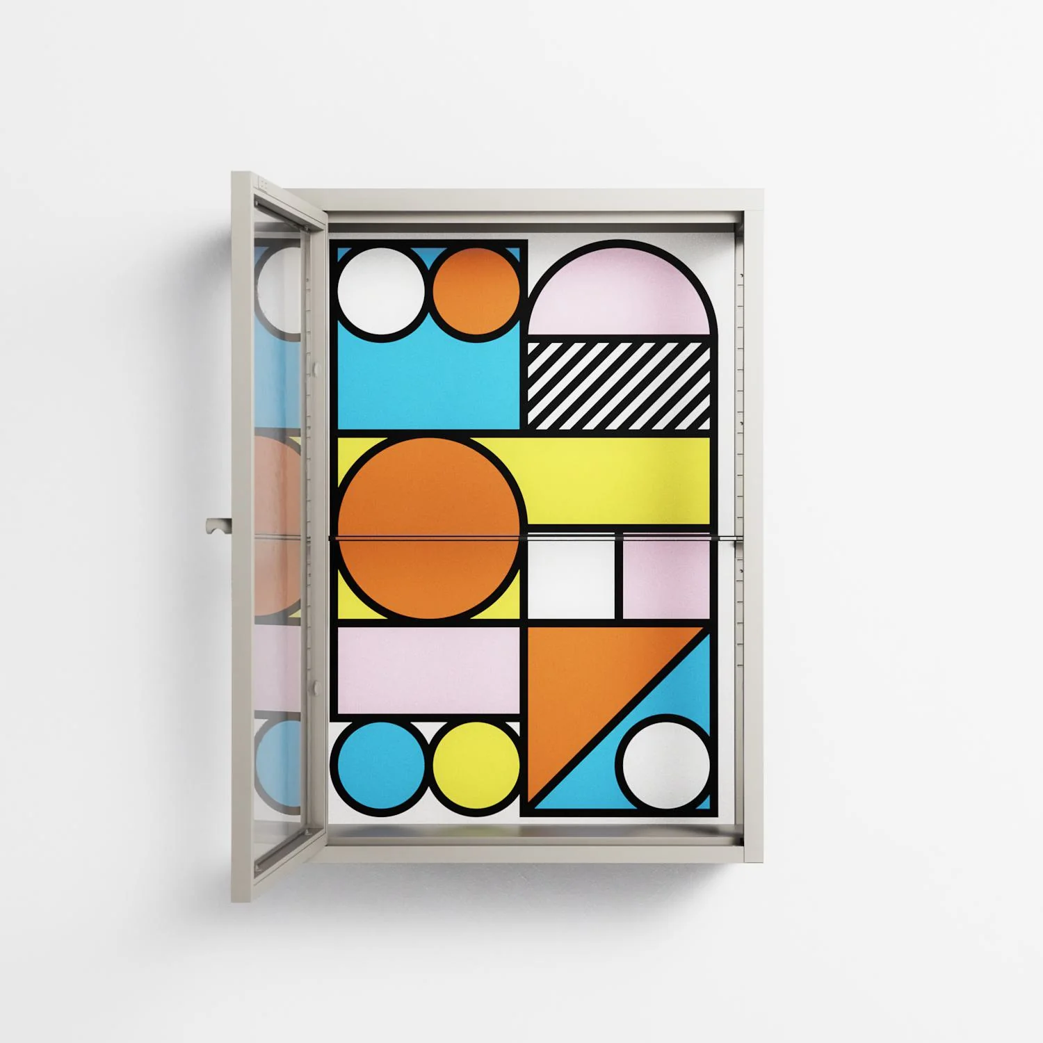 Palette - Wall Cabinet - Vratislav Pecka - Pebble - Clear glass - Image 3