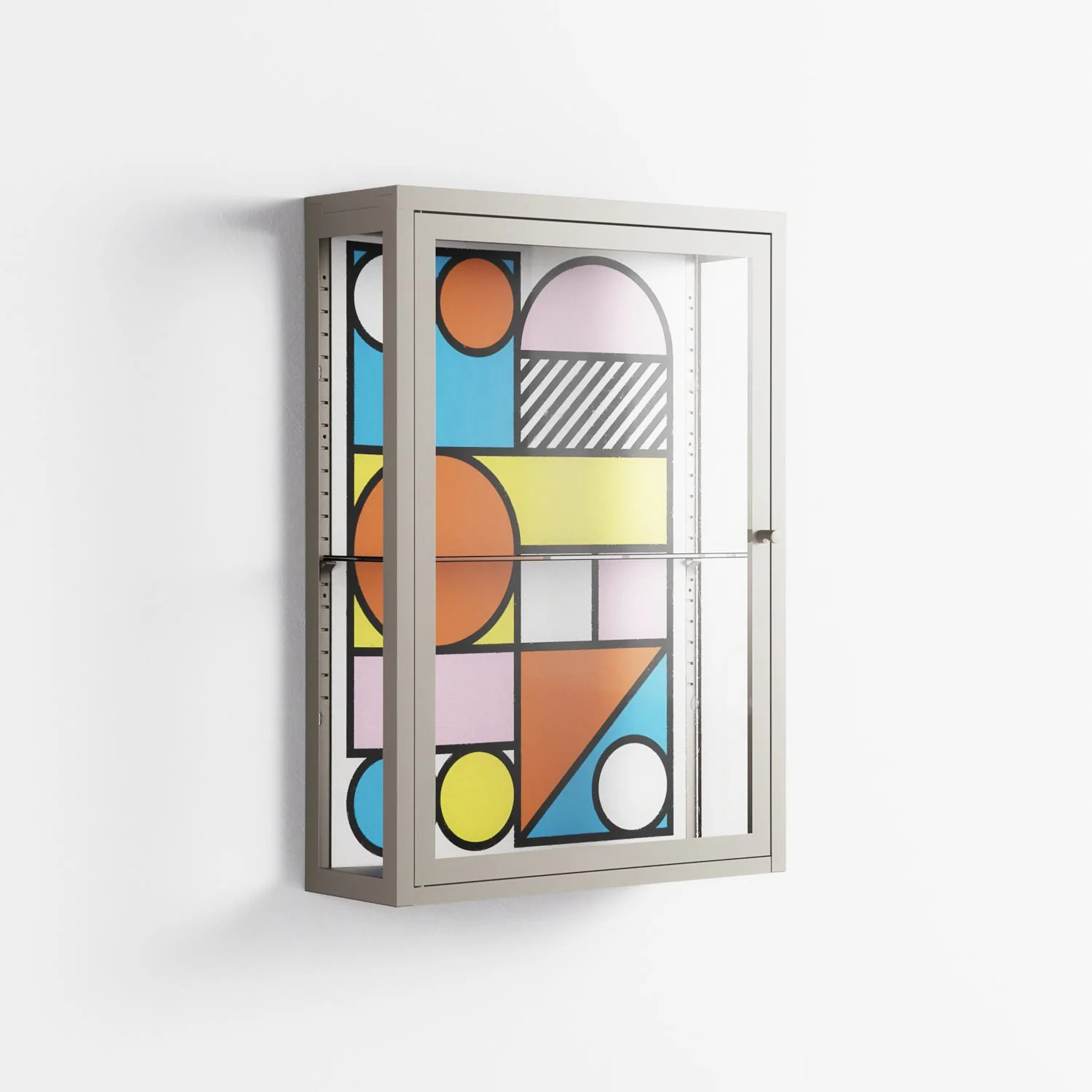 Palette - Wall Cabinet - Vratislav Pecka - Pebble - Clear glass - Image 4