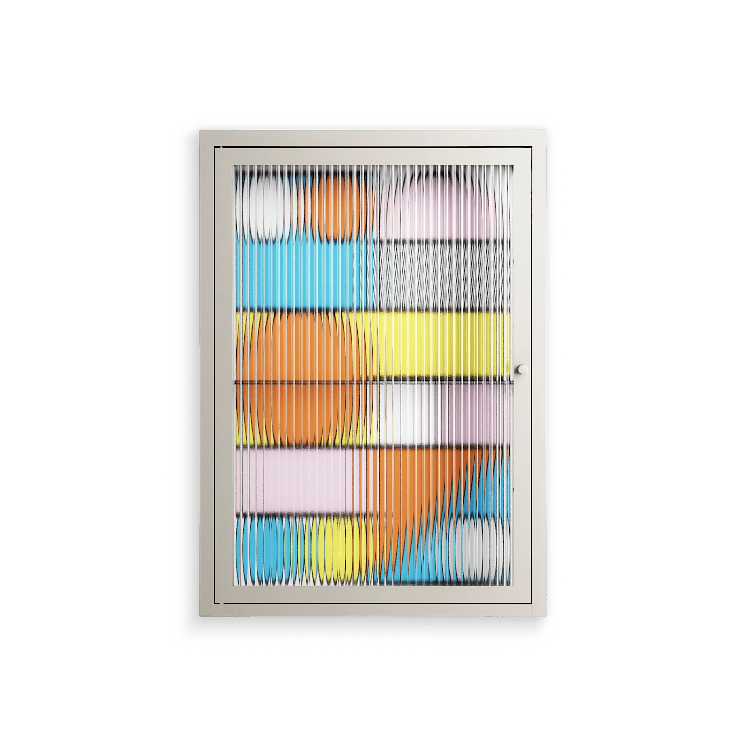 Palette - Wall Cabinet - Vratislav Pecka - Pebble - Reeded glass