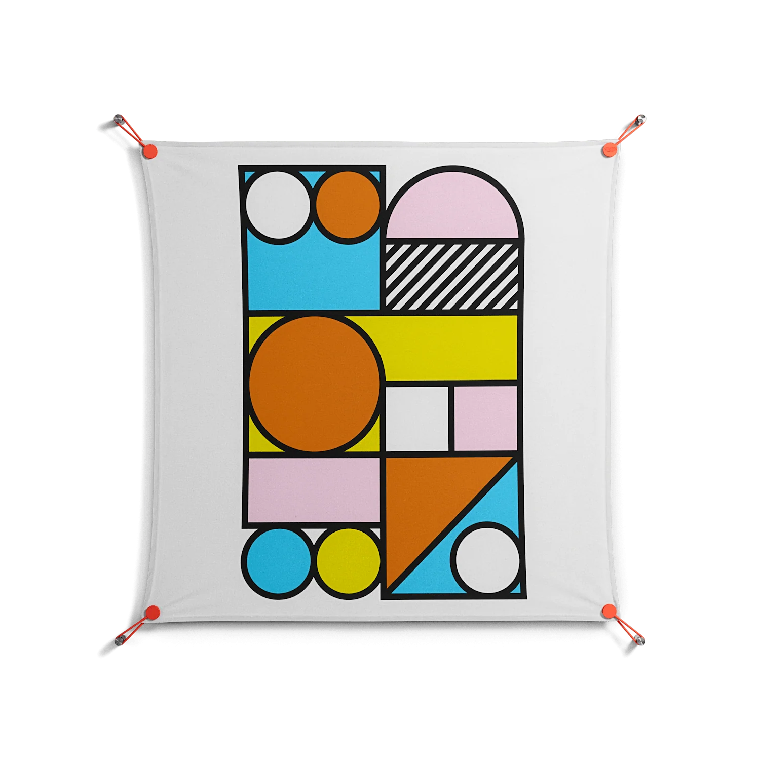 Palette - Work On Wall - Vratislav Pecka - Orange - 90 x 90 cm
