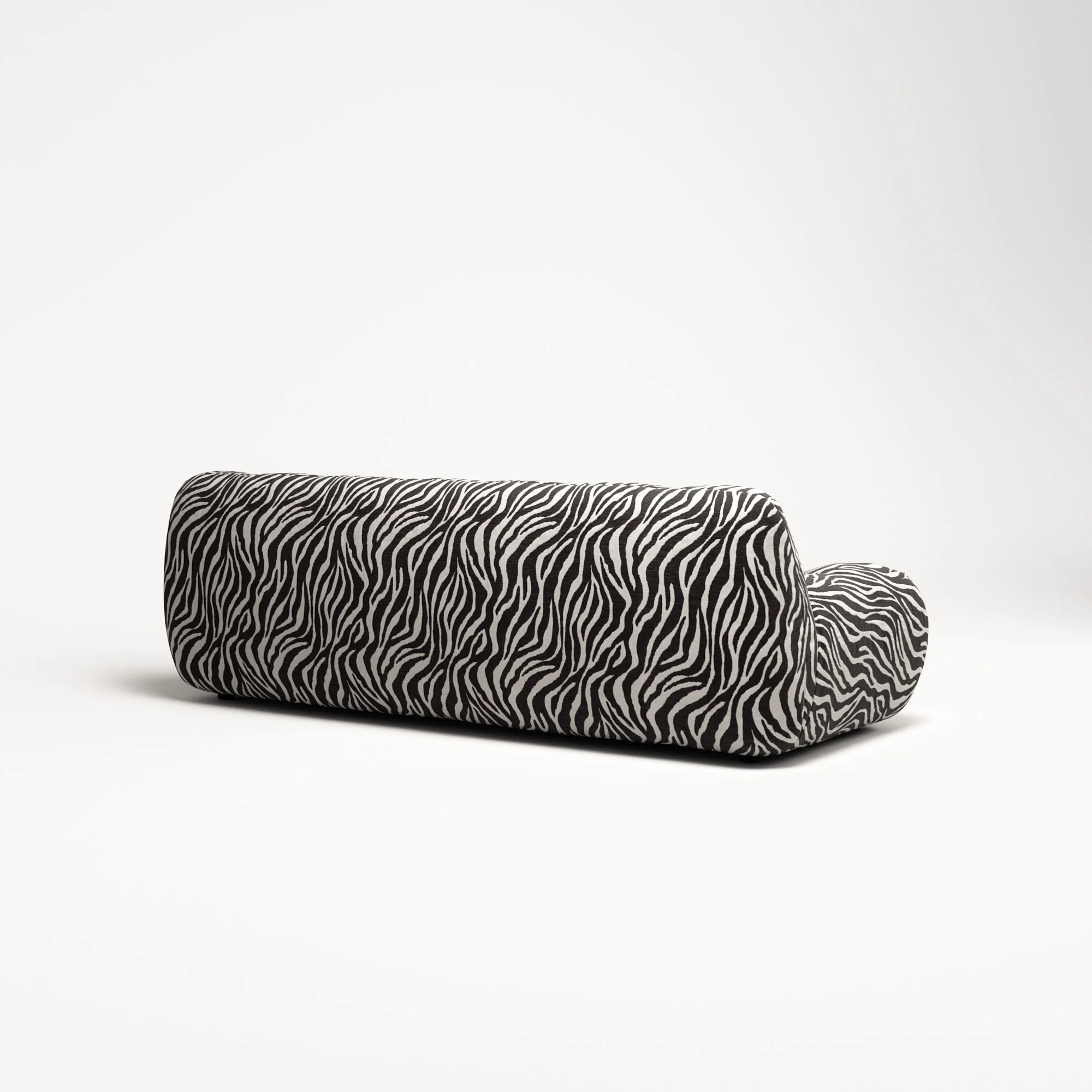 Paloma - 3 Seat - Chenille Jacquard Zebra Black White - Image 5