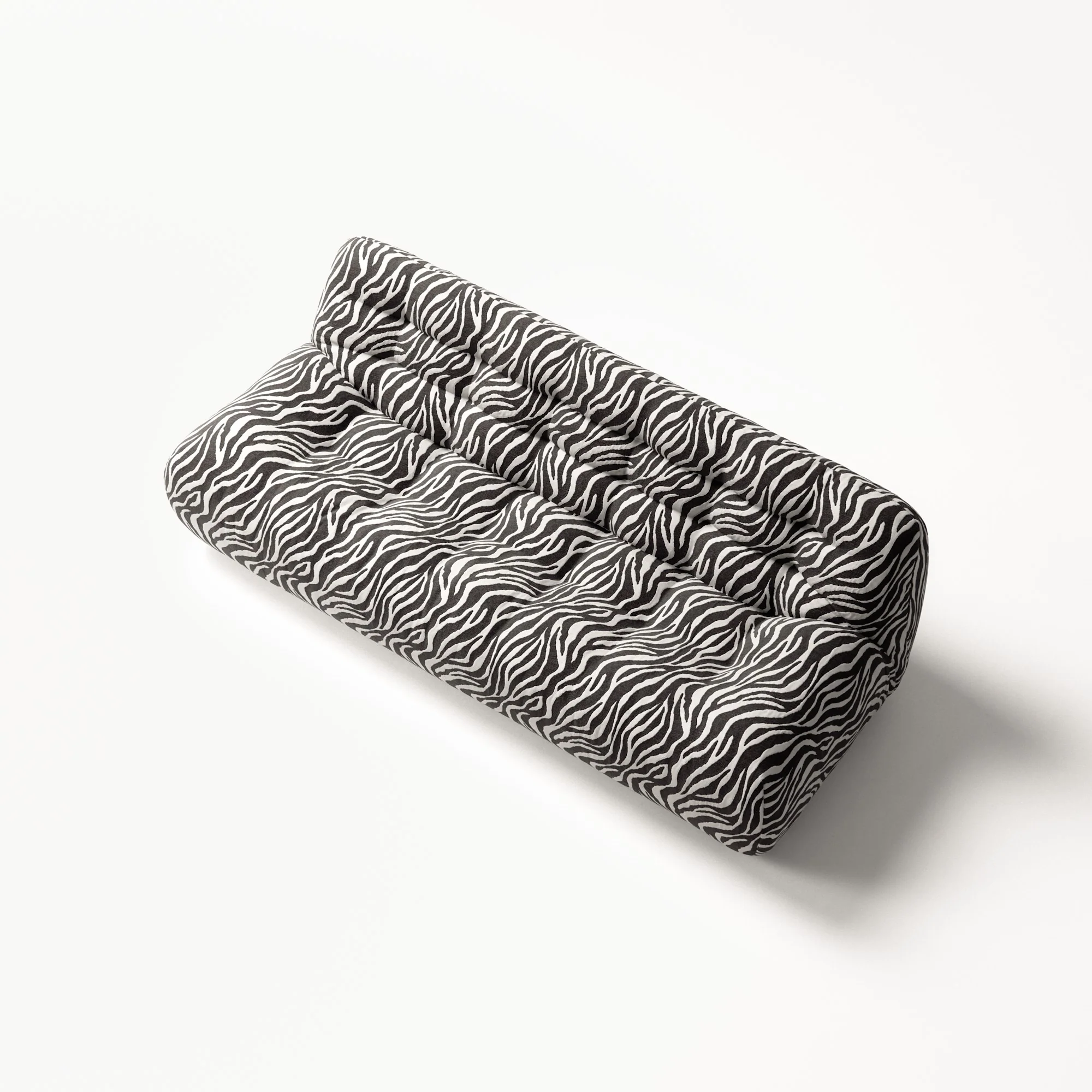 Paloma - 3 Seat - Chenille Jacquard Zebra Black White - Image 6