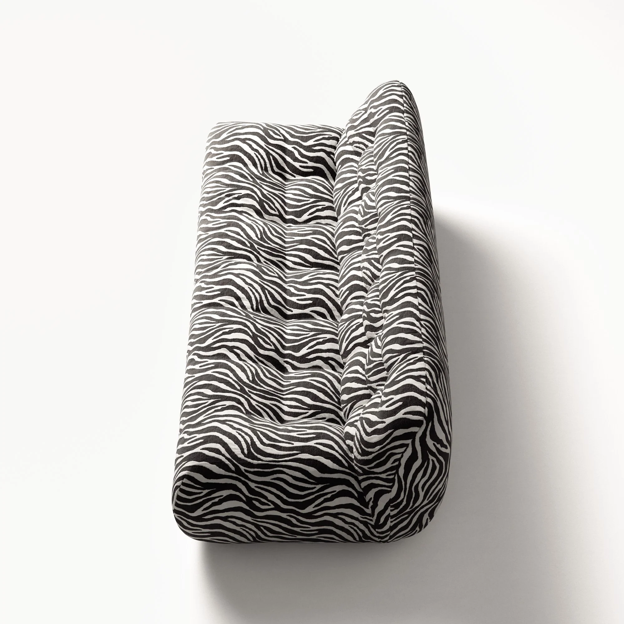 Paloma - 3 Seat - Chenille Jacquard Zebra Black White - Image 8