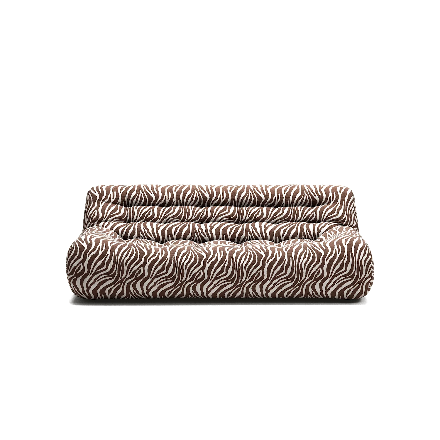 Paloma - 3 Seat - Chenille Jacquard Zebra Brown White
