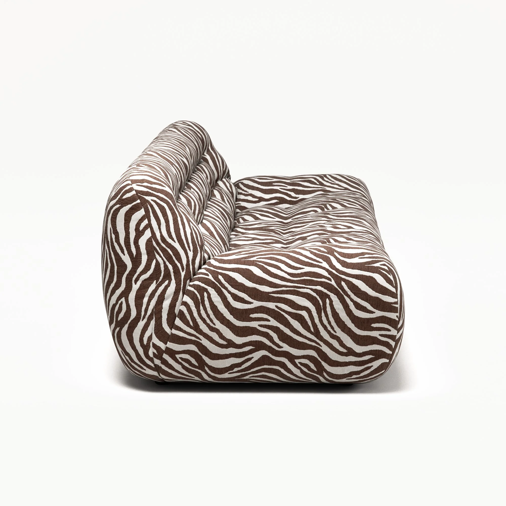 Paloma - 3 Seat - Chenille Jacquard Zebra Brown White - Image 3