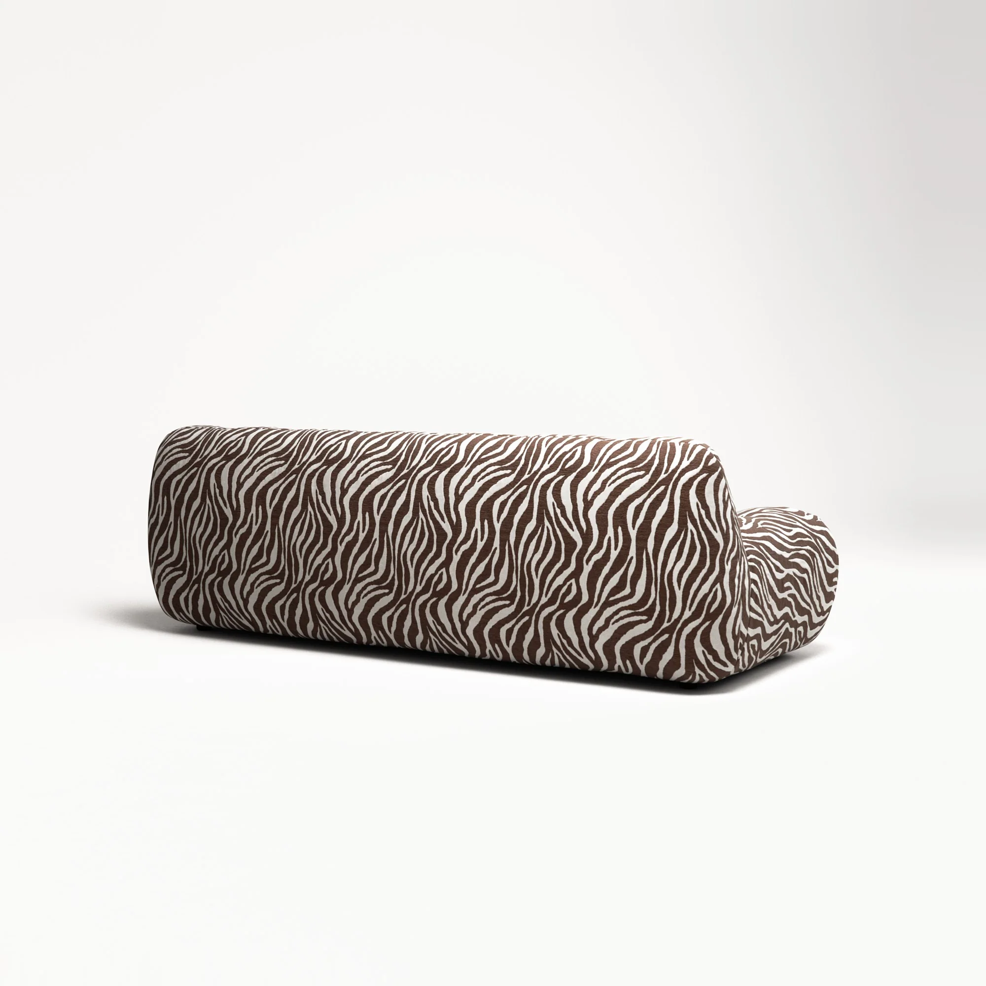 Paloma - 3 Seat - Chenille Jacquard Zebra Brown White - Image 5