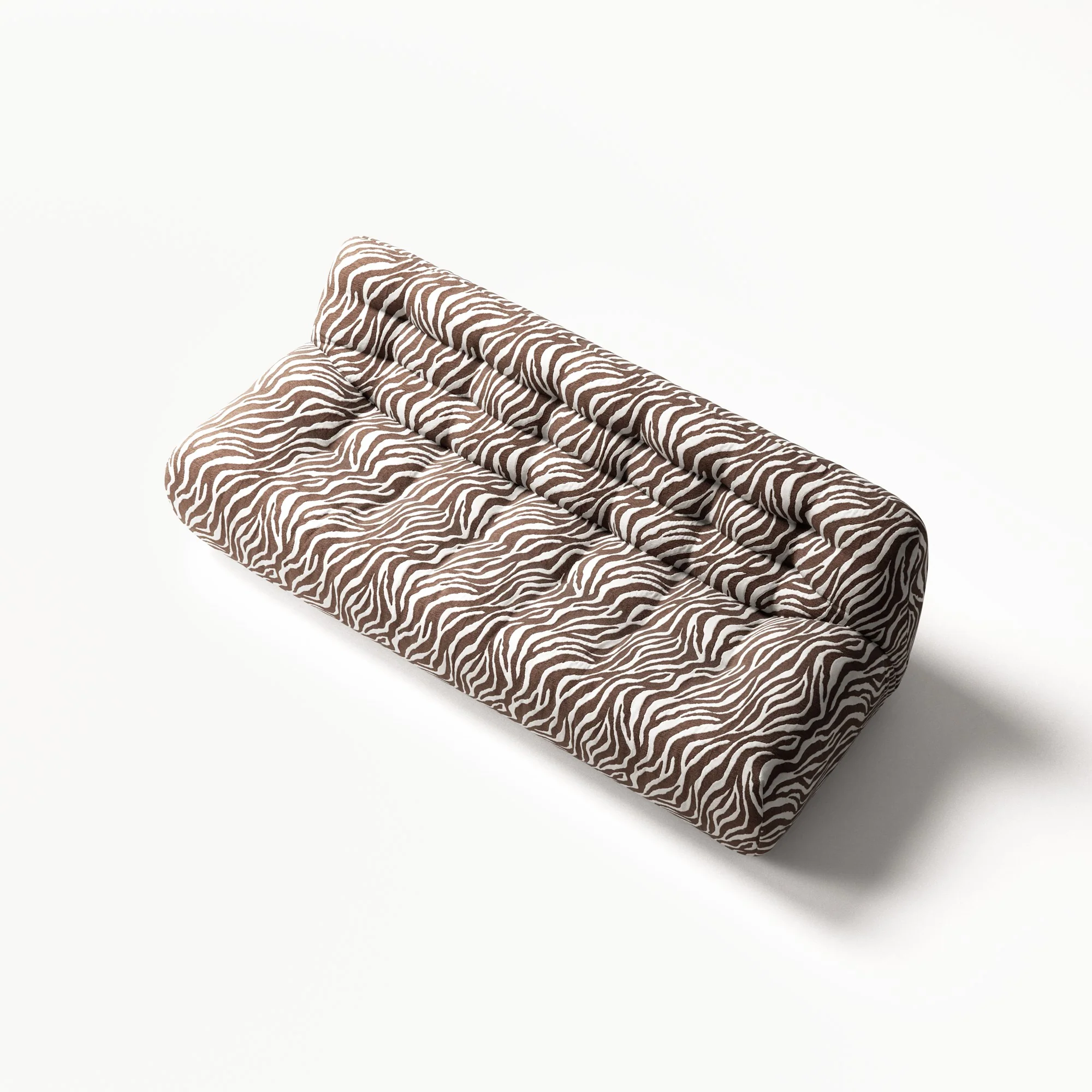Paloma - 3 Seat - Chenille Jacquard Zebra Brown White - Image 6