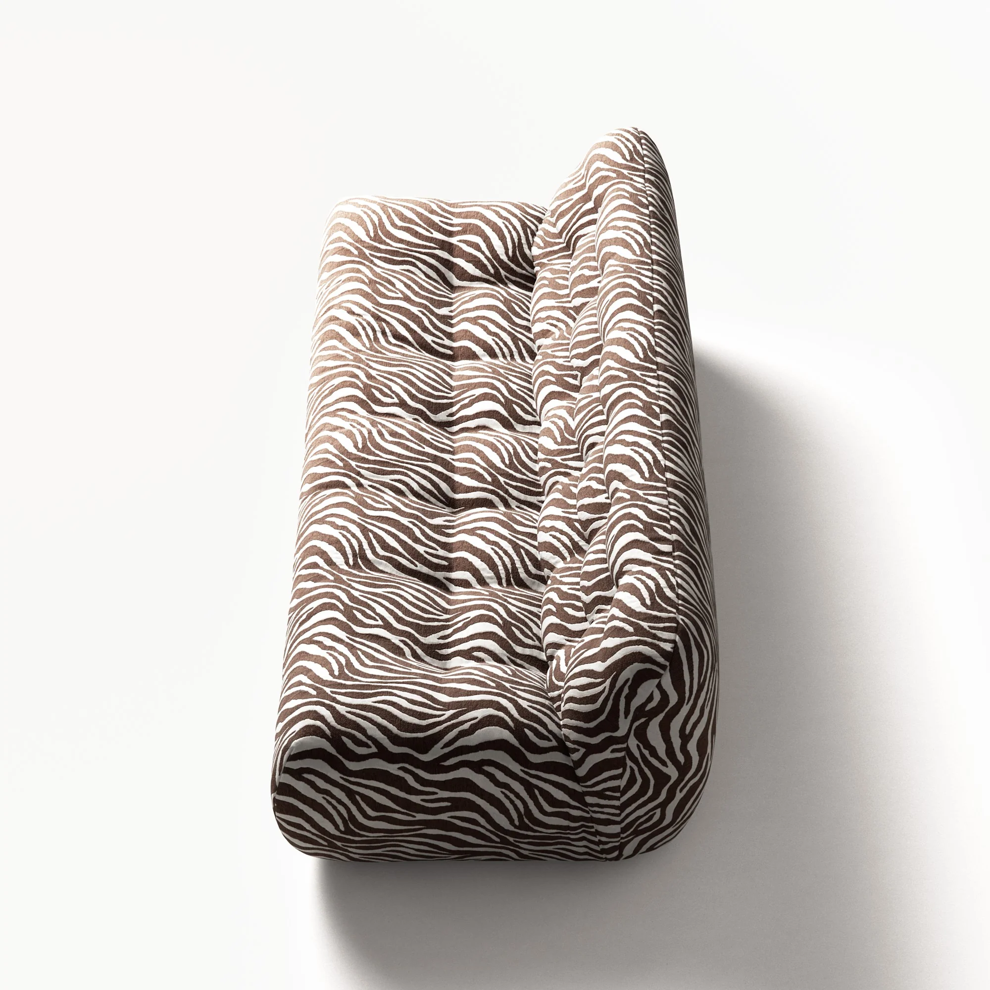 Paloma - 3 Seat - Chenille Jacquard Zebra Brown White - Image 8
