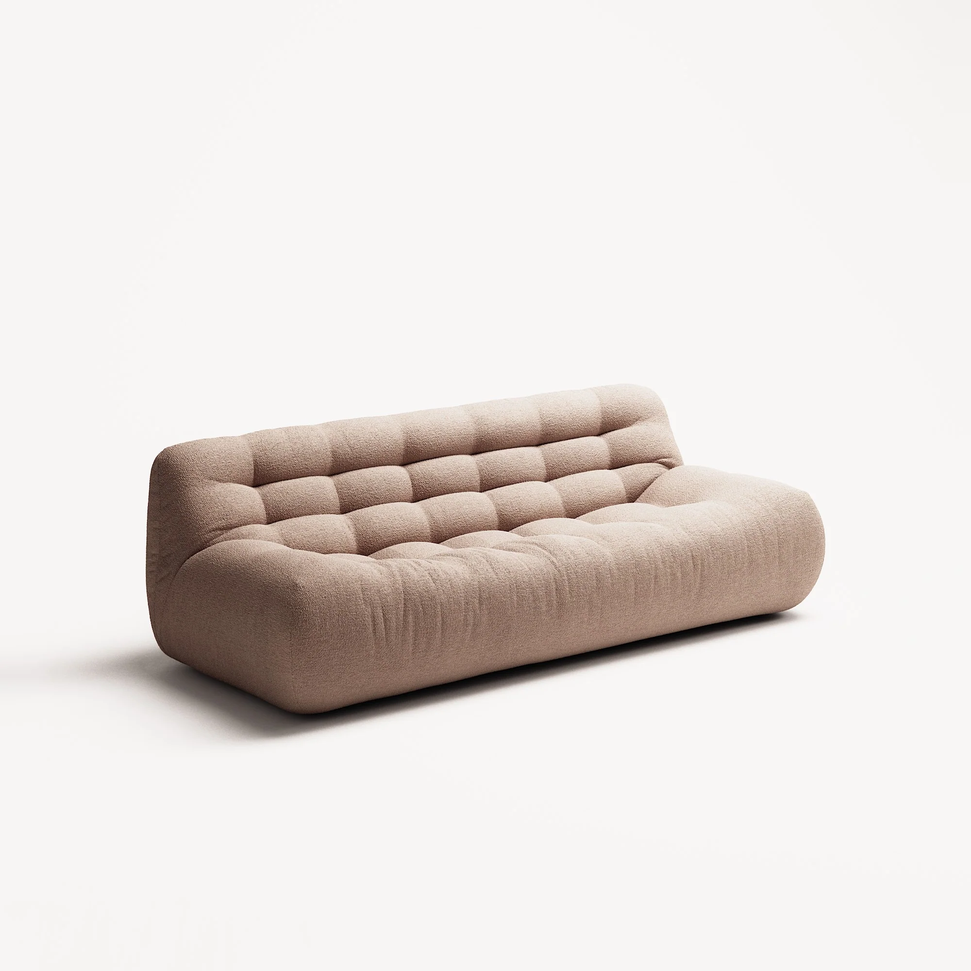 Paloma - 3 Seat - Glint Bouclé Chalk Pink - Image 2