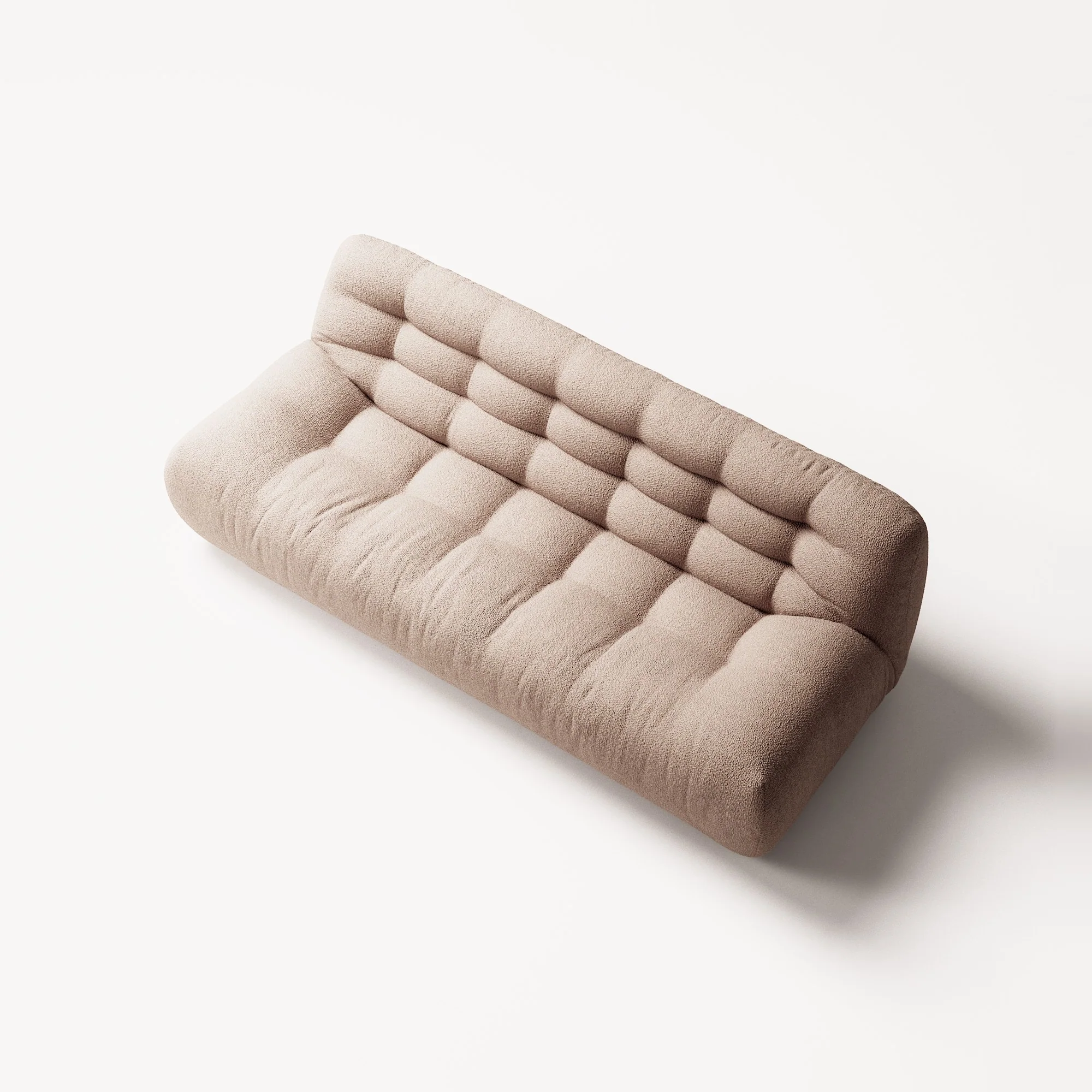 Paloma - 3 Seat - Glint Bouclé Chalk Pink - Image 6