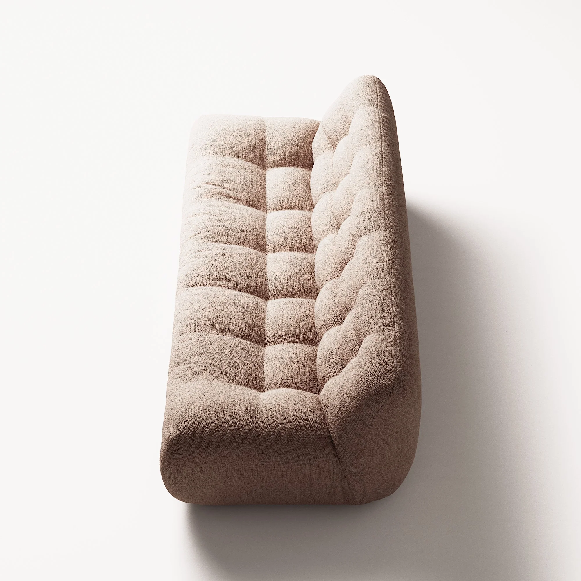 Paloma - 3 Seat - Glint Bouclé Chalk Pink - Image 8