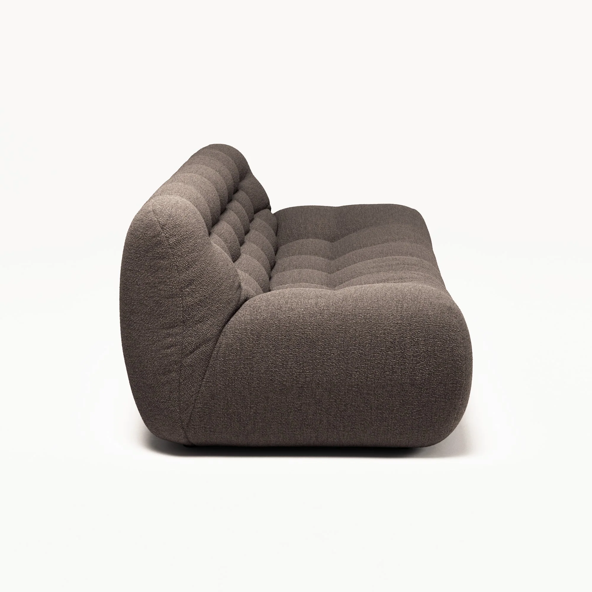 Paloma - 3 Seat - Glint Bouclé Dark Brown - Image 3