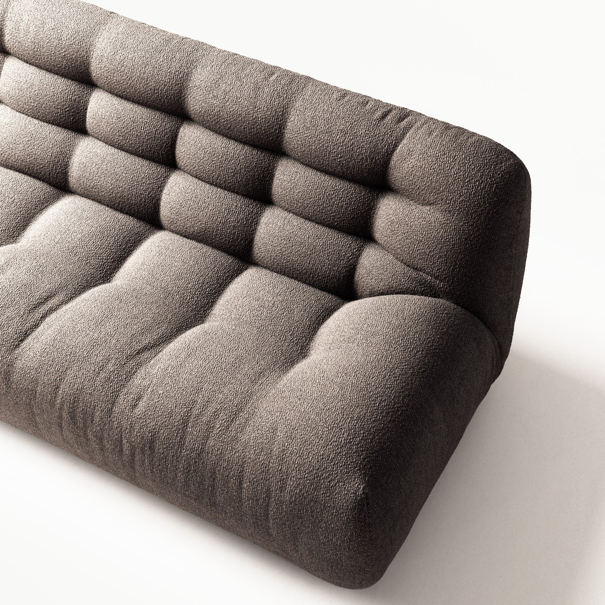 Paloma - 3 Seat - Glint Bouclé Dark Brown - Image 7