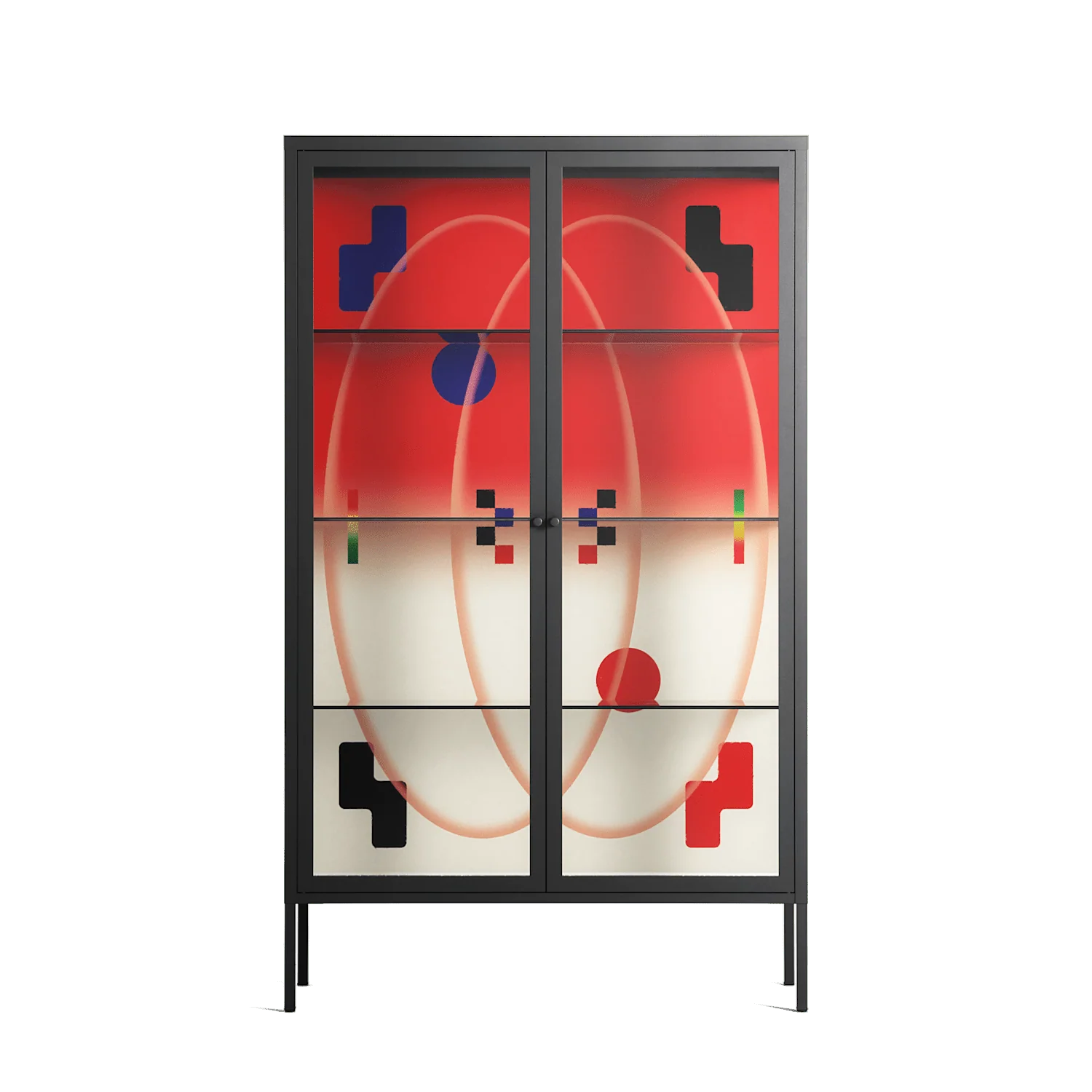 Parallel Mirage - Cabinet - Oluwasheyi Adebayo - Antracite - Clear glass