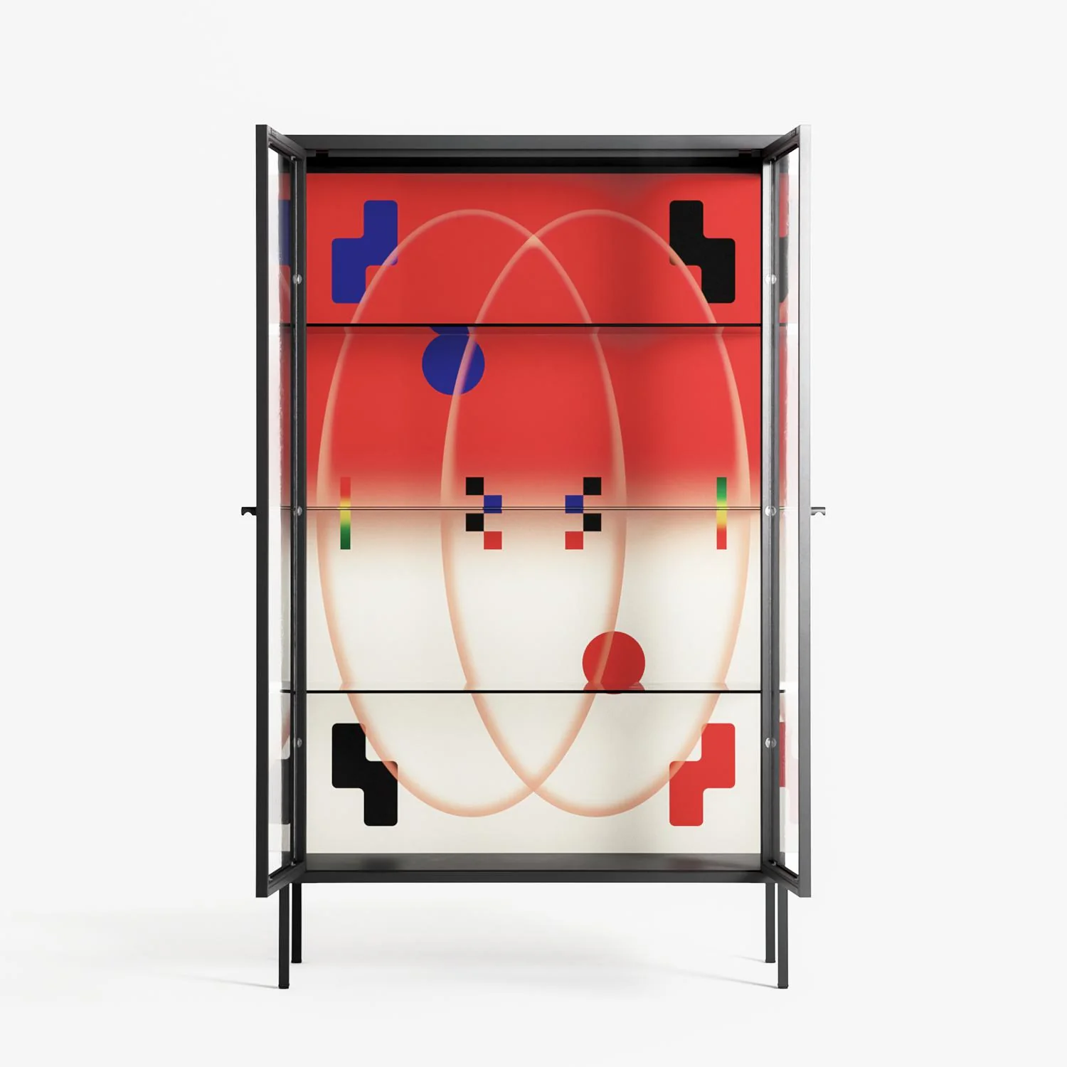 Parallel Mirage - Cabinet - Oluwasheyi Adebayo - Antracite - Clear glass - Image 3
