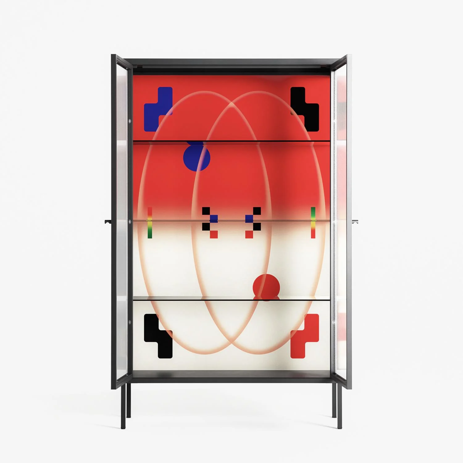 Parallel Mirage - Cabinet - Oluwasheyi Adebayo - Antracite - Reeded glass - Image 3