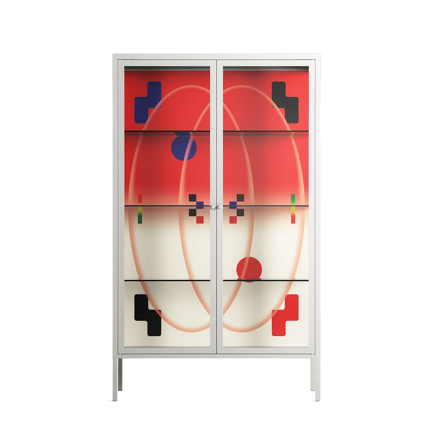 Parallel Mirage - Cabinet - Oluwasheyi Adebayo - Chalk - Clear glass