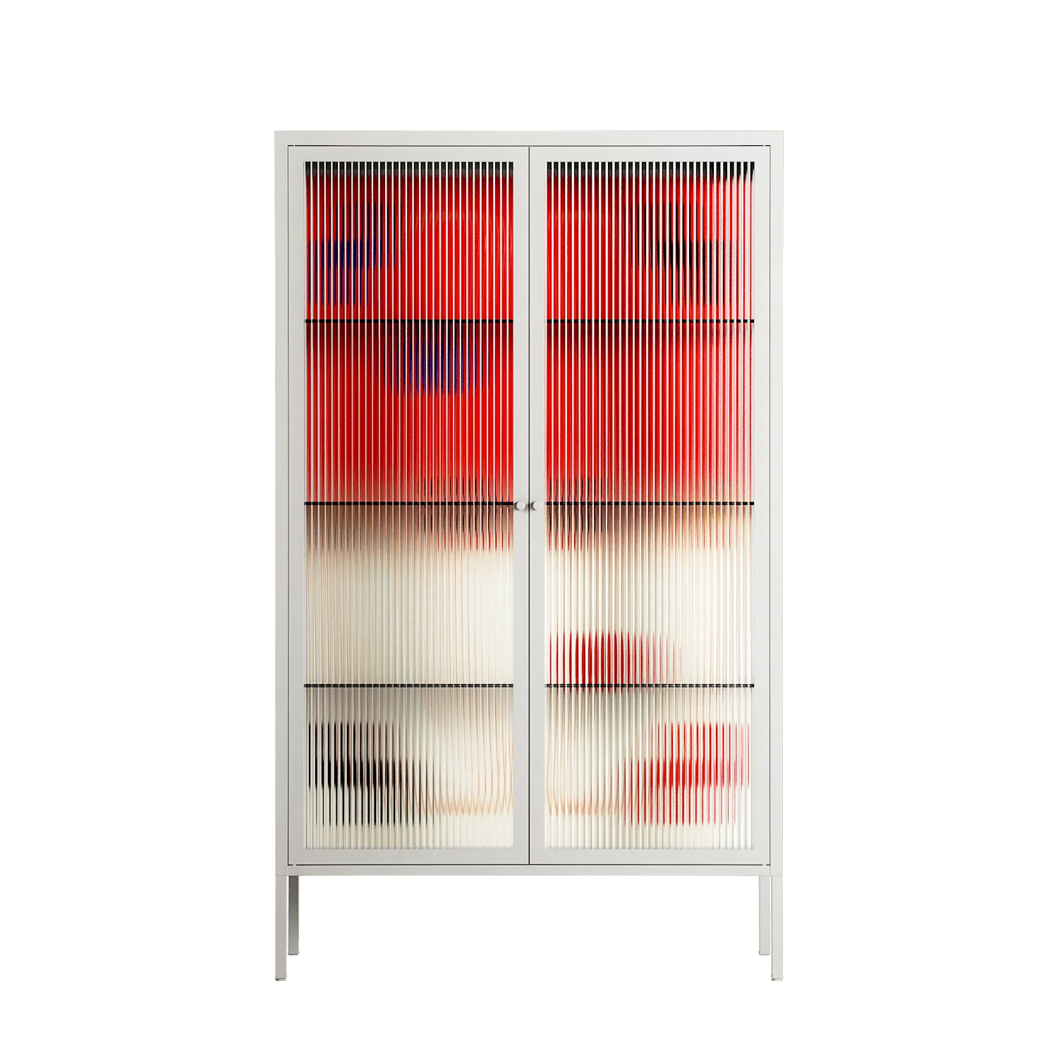 Parallel Mirage - Cabinet - Oluwasheyi Adebayo - Chalk - Reeded glass