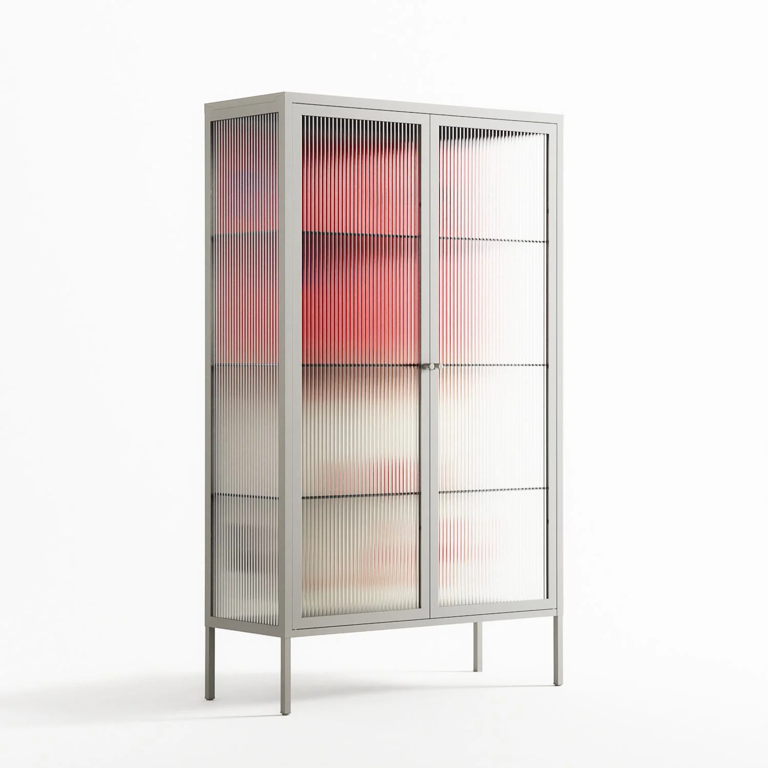 Parallel Mirage - Cabinet - Oluwasheyi Adebayo - Chalk - Reeded glass - Image 4