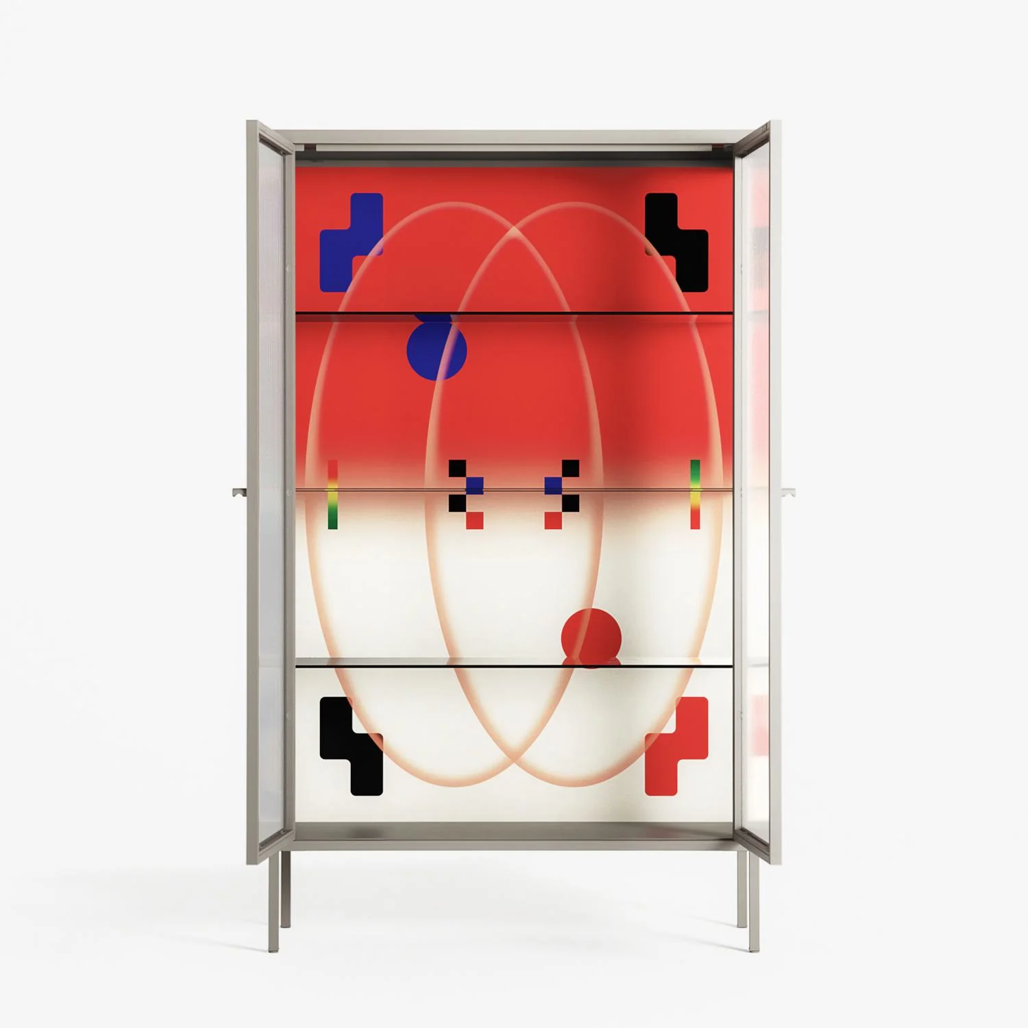 Parallel Mirage - Cabinet - Oluwasheyi Adebayo - Pebble - Reeded glass - Image 3