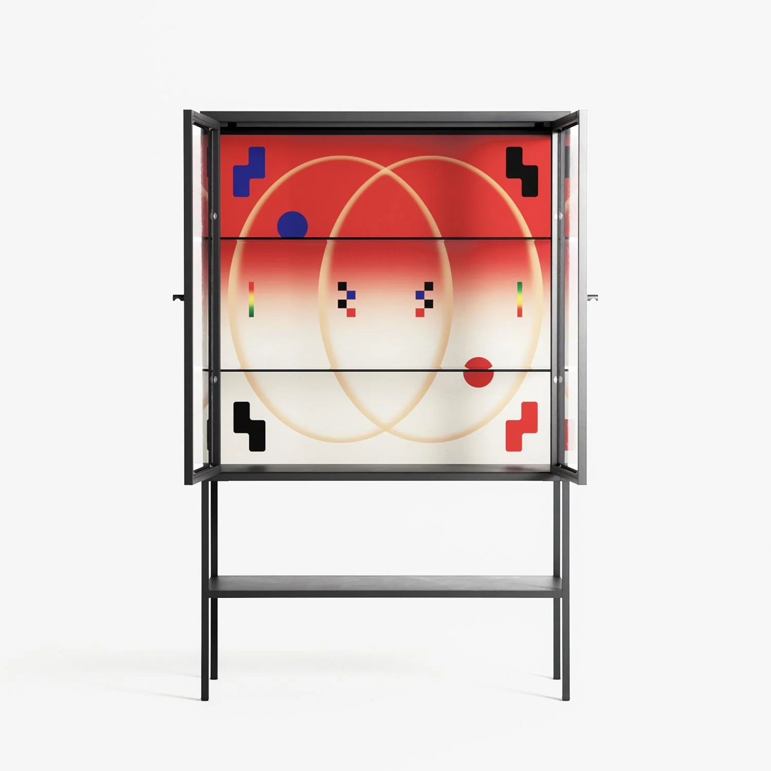 Parallel Mirage - Loft Cabinet - Oluwasheyi Adebayo - Antracite - Clear glass - Image 3