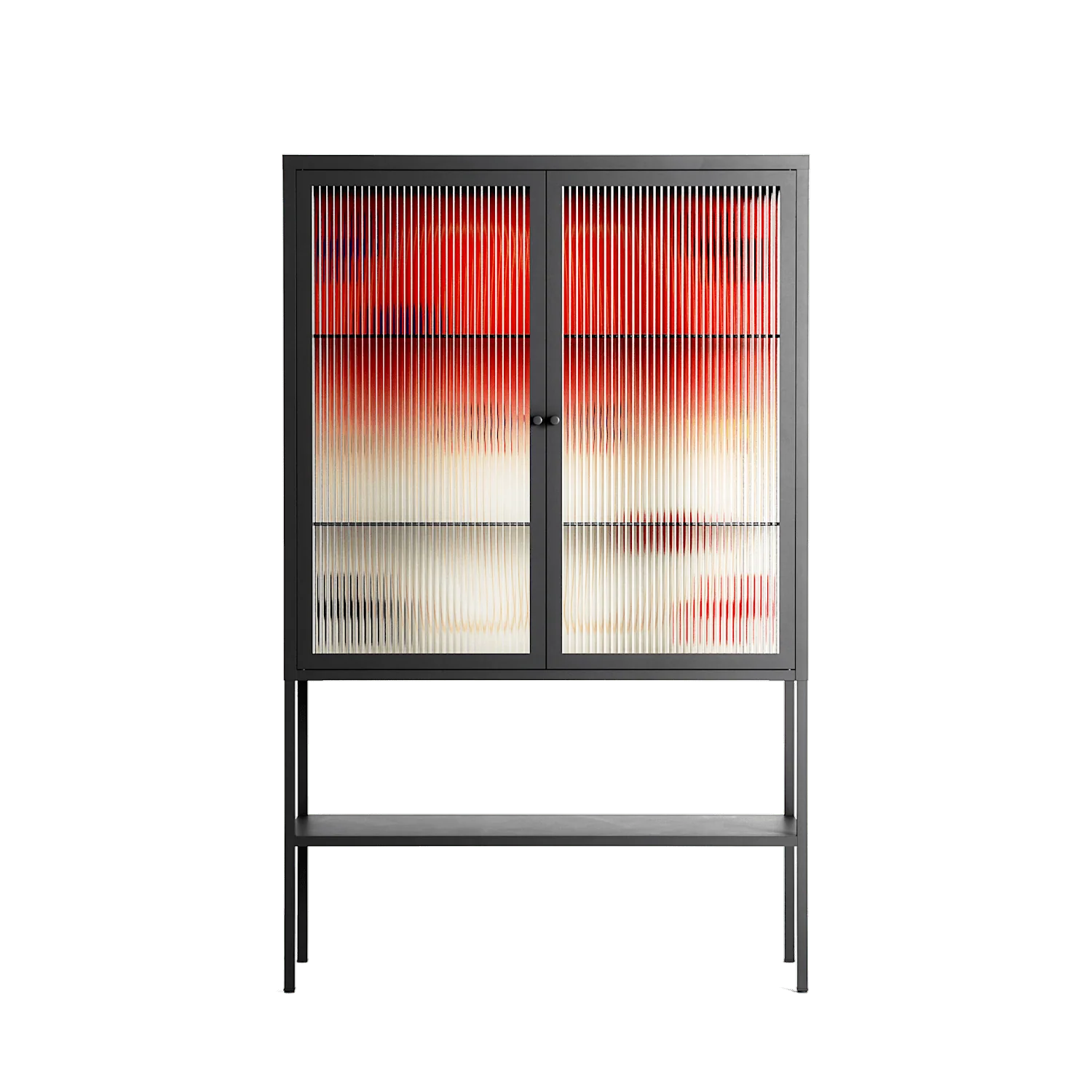 Parallel Mirage - Loft Cabinet - Oluwasheyi Adebayo - Antracite - Reeded glass