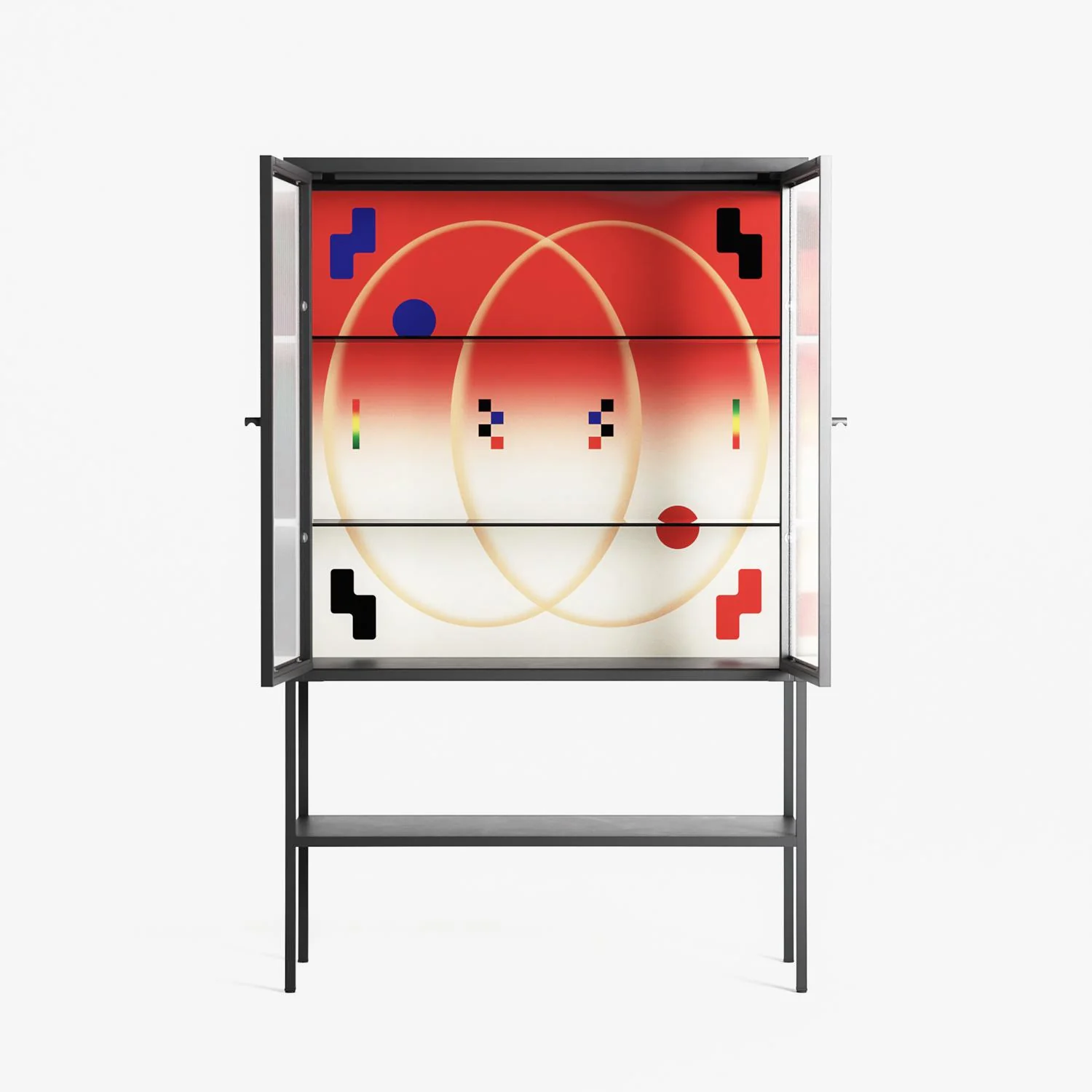 Parallel Mirage - Loft Cabinet - Oluwasheyi Adebayo - Antracite - Reeded glass - Image 3
