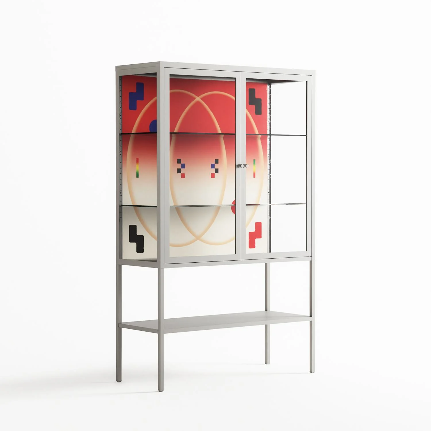 Parallel Mirage - Loft Cabinet - Oluwasheyi Adebayo - Chalk - Clear glass - Image 4