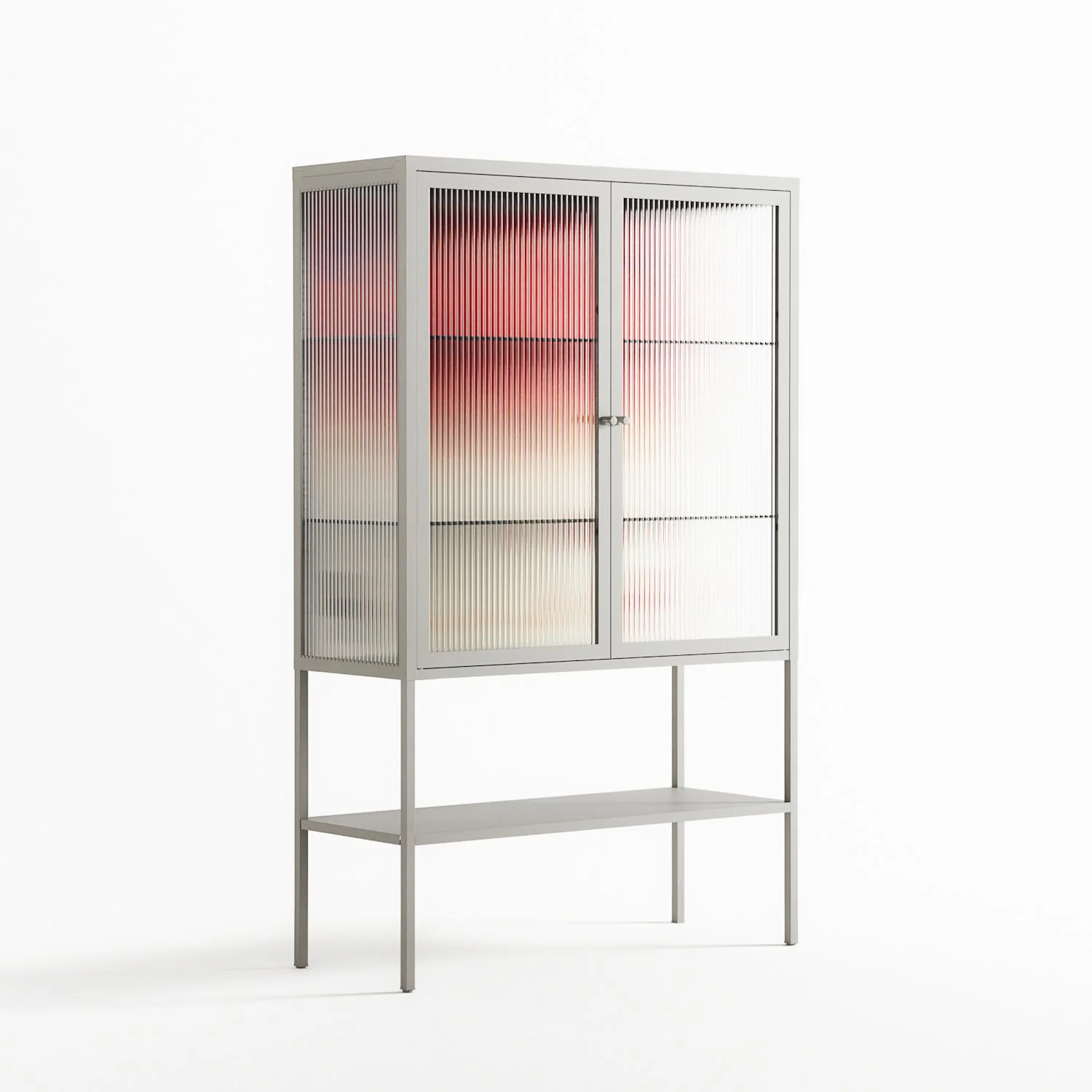 Parallel Mirage - Loft Cabinet - Oluwasheyi Adebayo - Chalk - Reeded glass - Image 4
