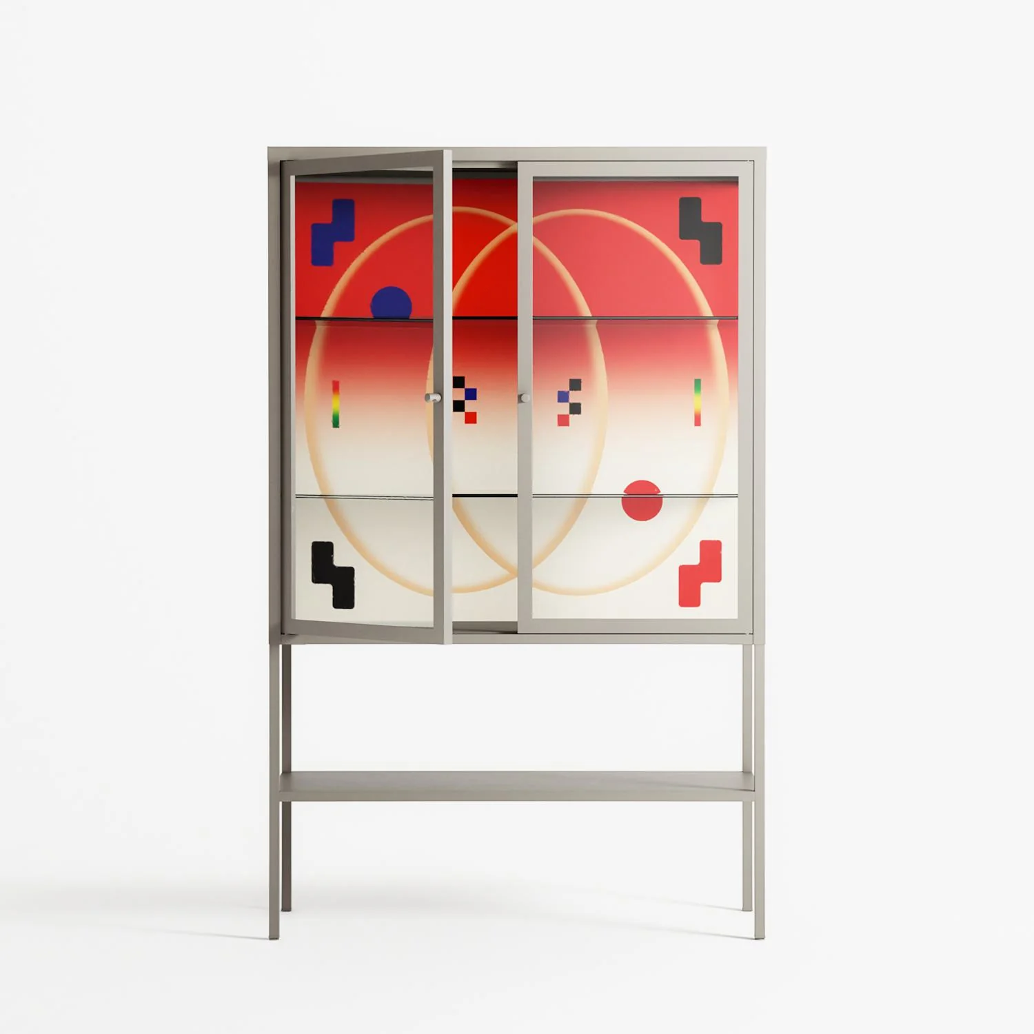 Parallel Mirage - Loft Cabinet - Oluwasheyi Adebayo - Pebble - Clear glass - Image 2