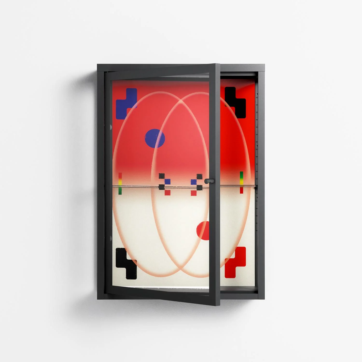 Parallel Mirage - Wall Cabinet - Oluwasheyi Adebayo - Antracite - Clear glass - Image 2