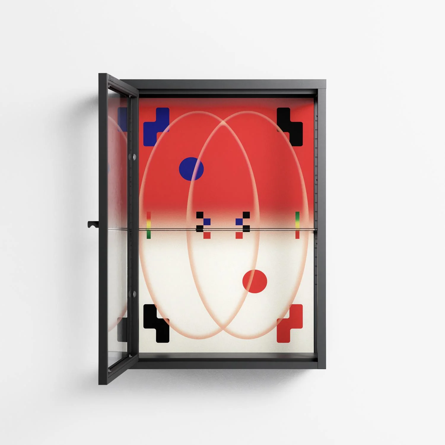 Parallel Mirage - Wall Cabinet - Oluwasheyi Adebayo - Antracite - Clear glass - Image 3