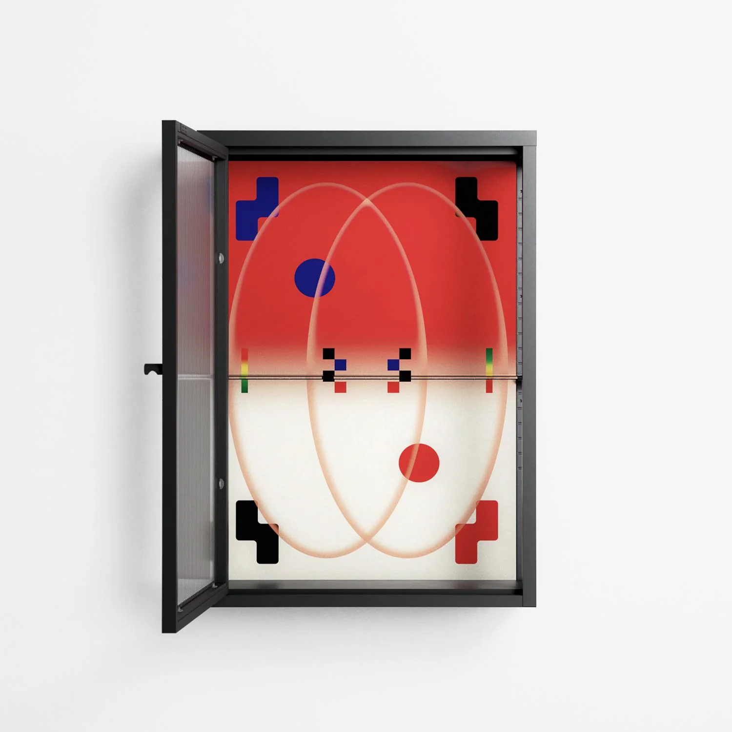 Parallel Mirage - Wall Cabinet - Oluwasheyi Adebayo - Antracite - Reeded glass - Image 3