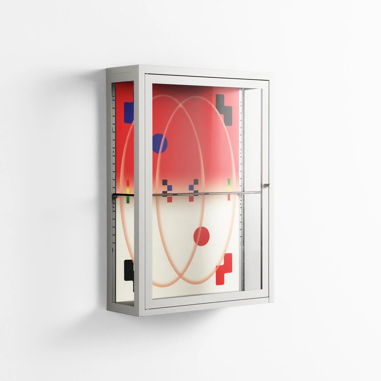 Parallel Mirage - Wall Cabinet - Oluwasheyi Adebayo - Chalk - Clear glass - Image 4