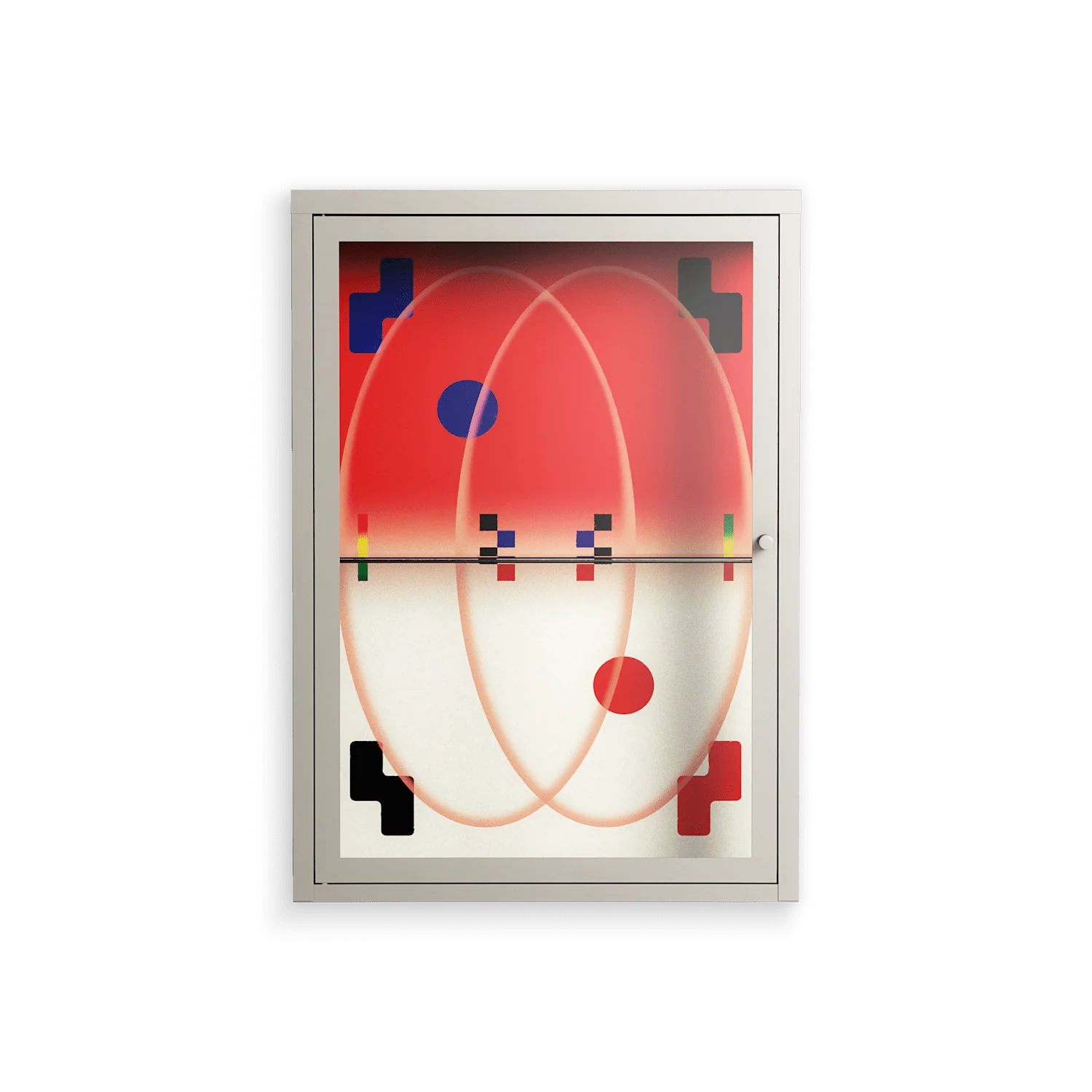 Parallel Mirage - Wall Cabinet - Oluwasheyi Adebayo - Pebble - Clear glass