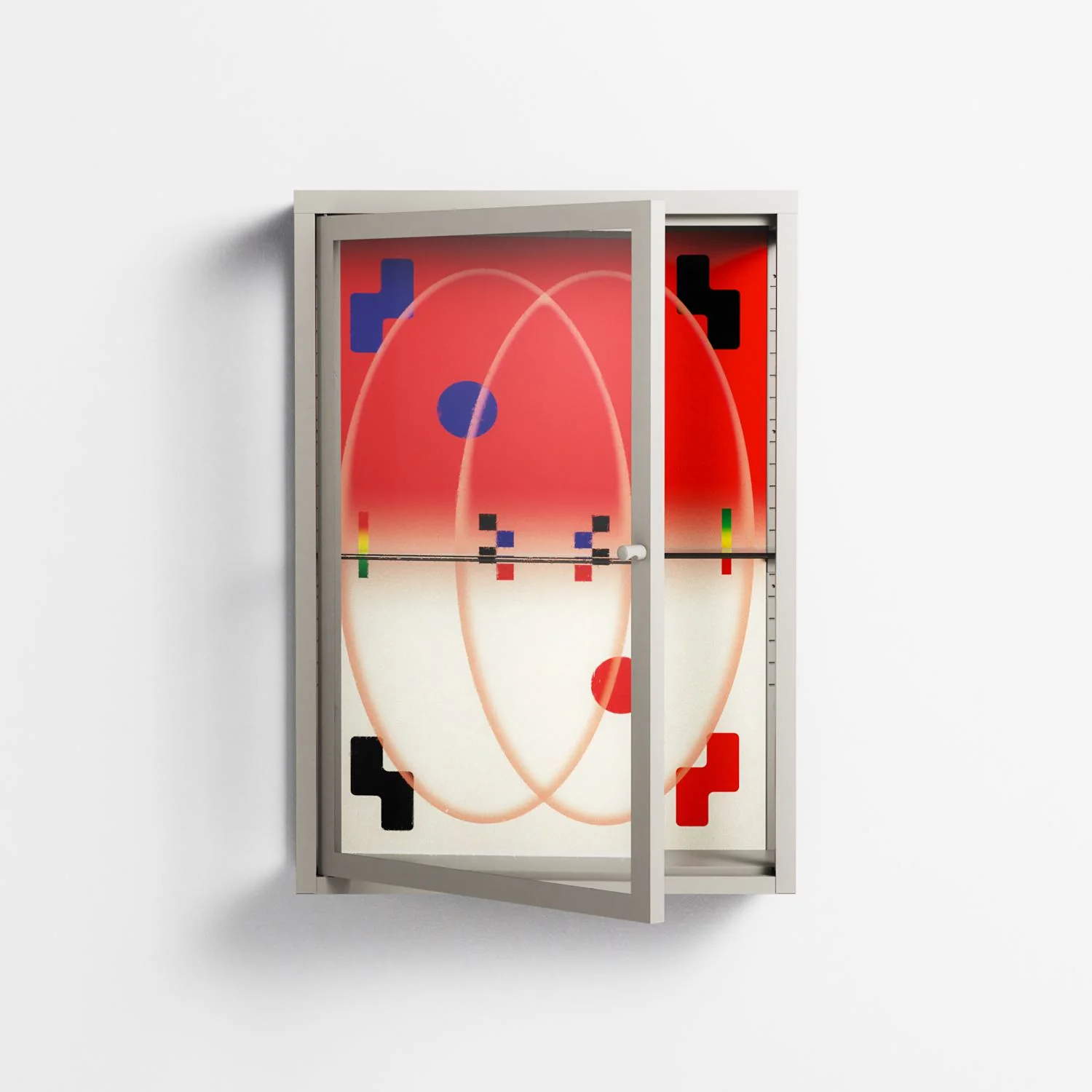 Parallel Mirage - Wall Cabinet - Oluwasheyi Adebayo - Pebble - Clear glass - Image 2