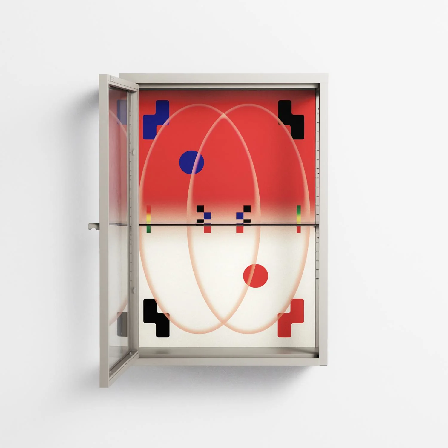 Parallel Mirage - Wall Cabinet - Oluwasheyi Adebayo - Pebble - Clear glass - Image 3