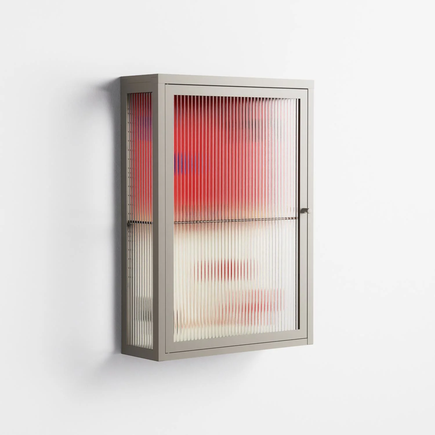 Parallel Mirage - Wall Cabinet - Oluwasheyi Adebayo - Pebble - Reeded glass - Image 4
