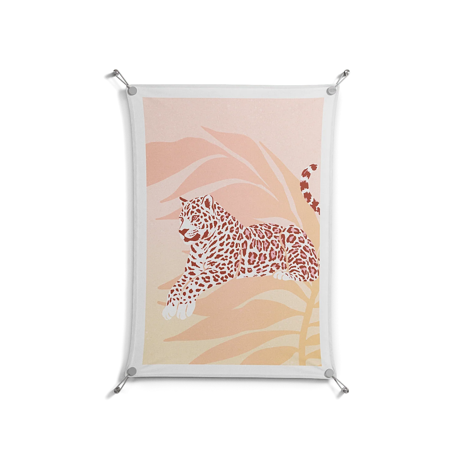 Pastel Leopard - Work On Wall - Amy Suther - Silver - 70 x 100 cm