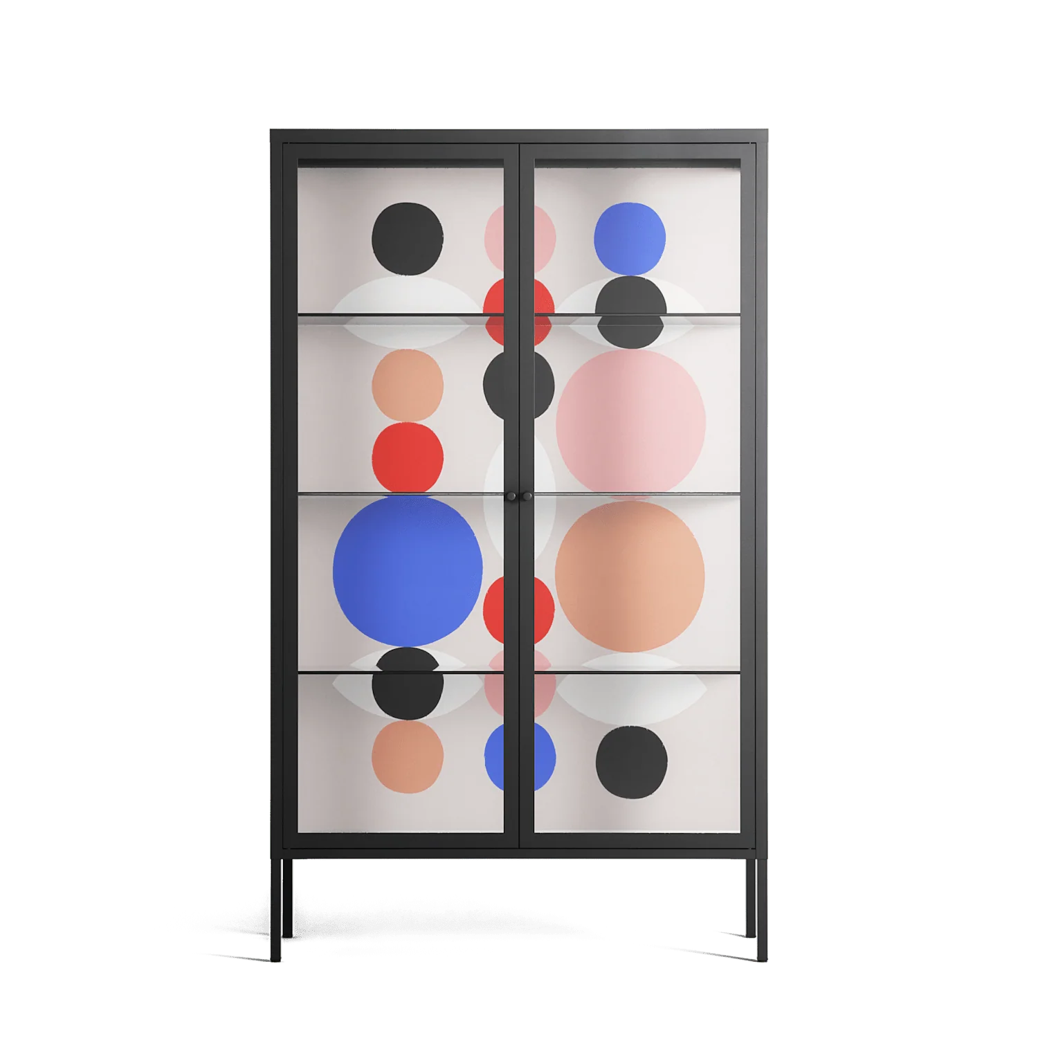 Pattern - Cabinet - David Vanadia - Antracite - Clear glass