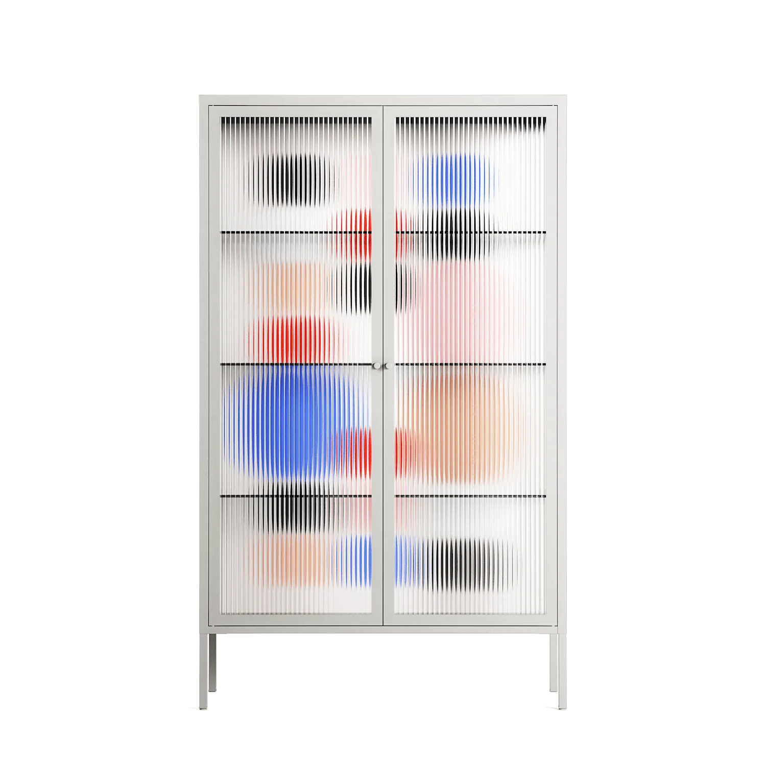 Pattern - Cabinet - David Vanadia - Chalk - Reeded glass