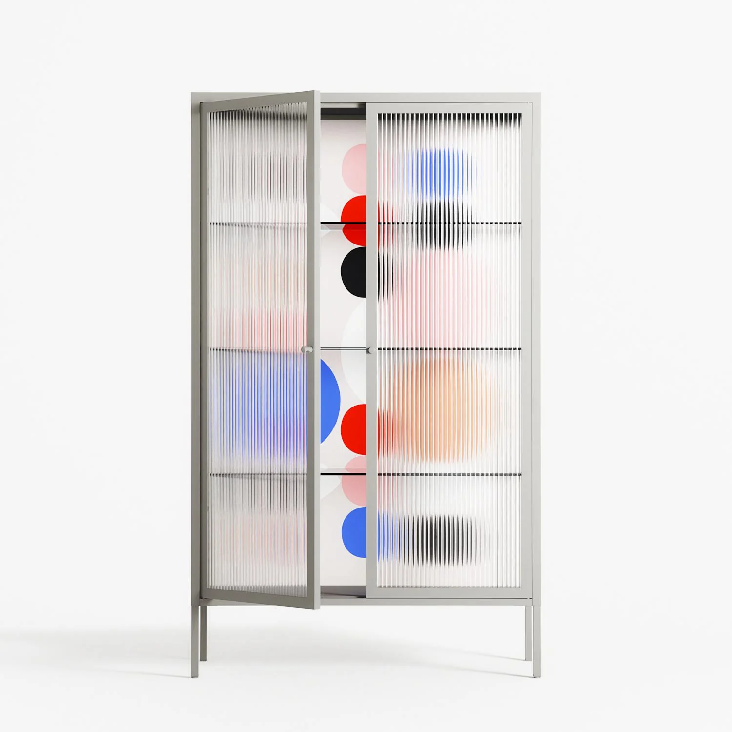 Pattern - Cabinet - David Vanadia - Chalk - Reeded glass - Image 2