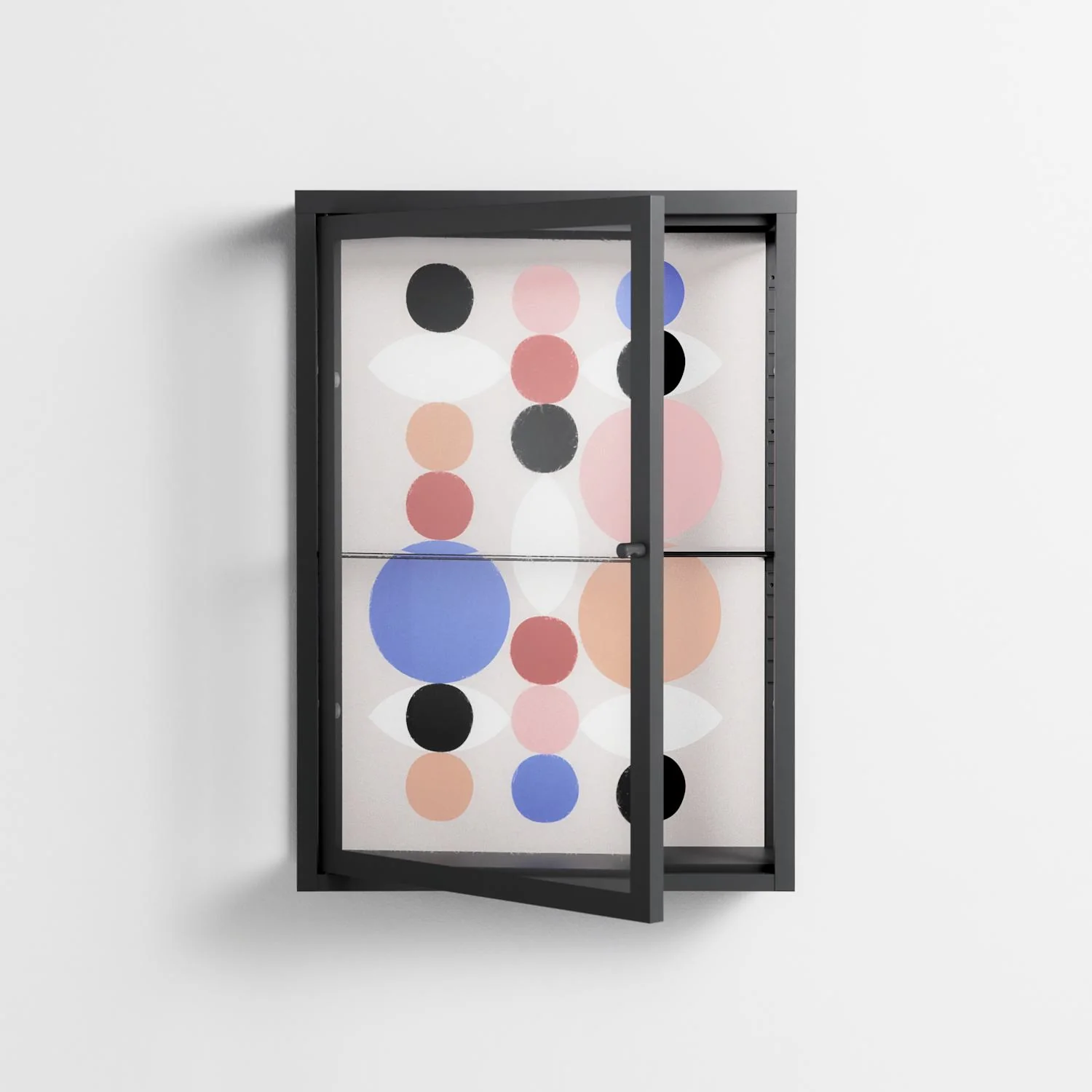 Pattern - Wall Cabinet - David Vanadia - Antracite - Clear glass - Image 2