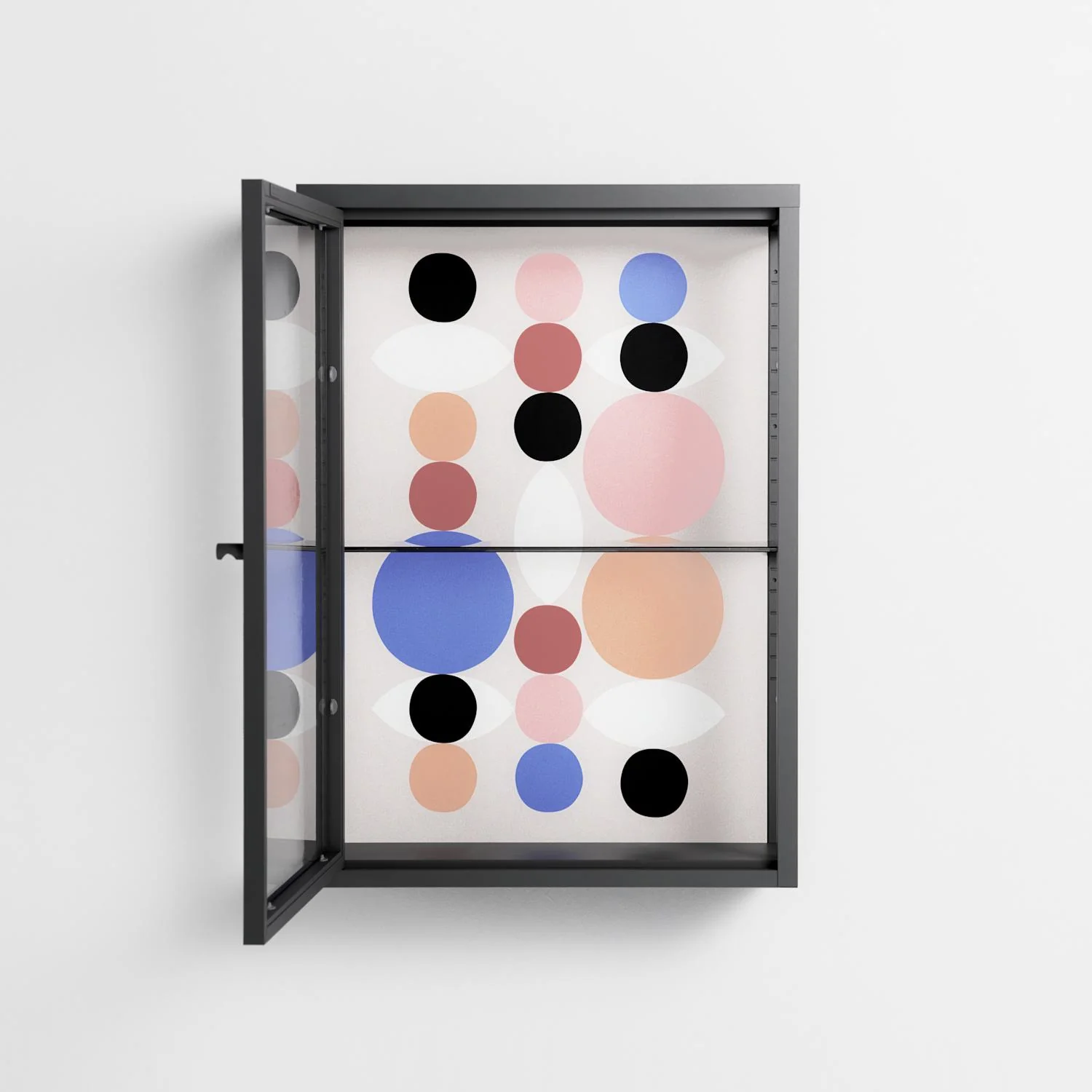 Pattern - Wall Cabinet - David Vanadia - Antracite - Clear glass - Image 3