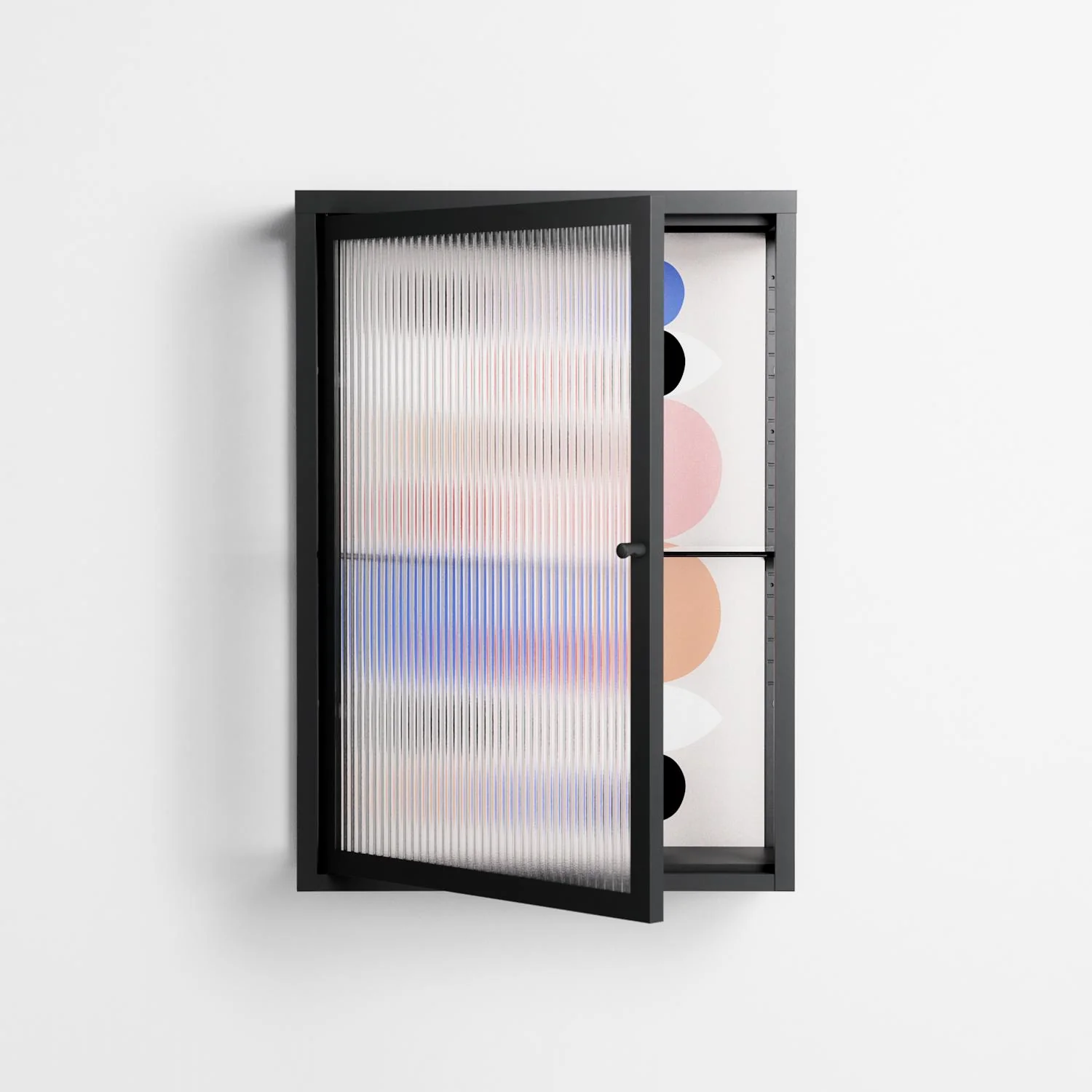 Pattern - Wall Cabinet - David Vanadia - Antracite - Reeded glass - Image 2
