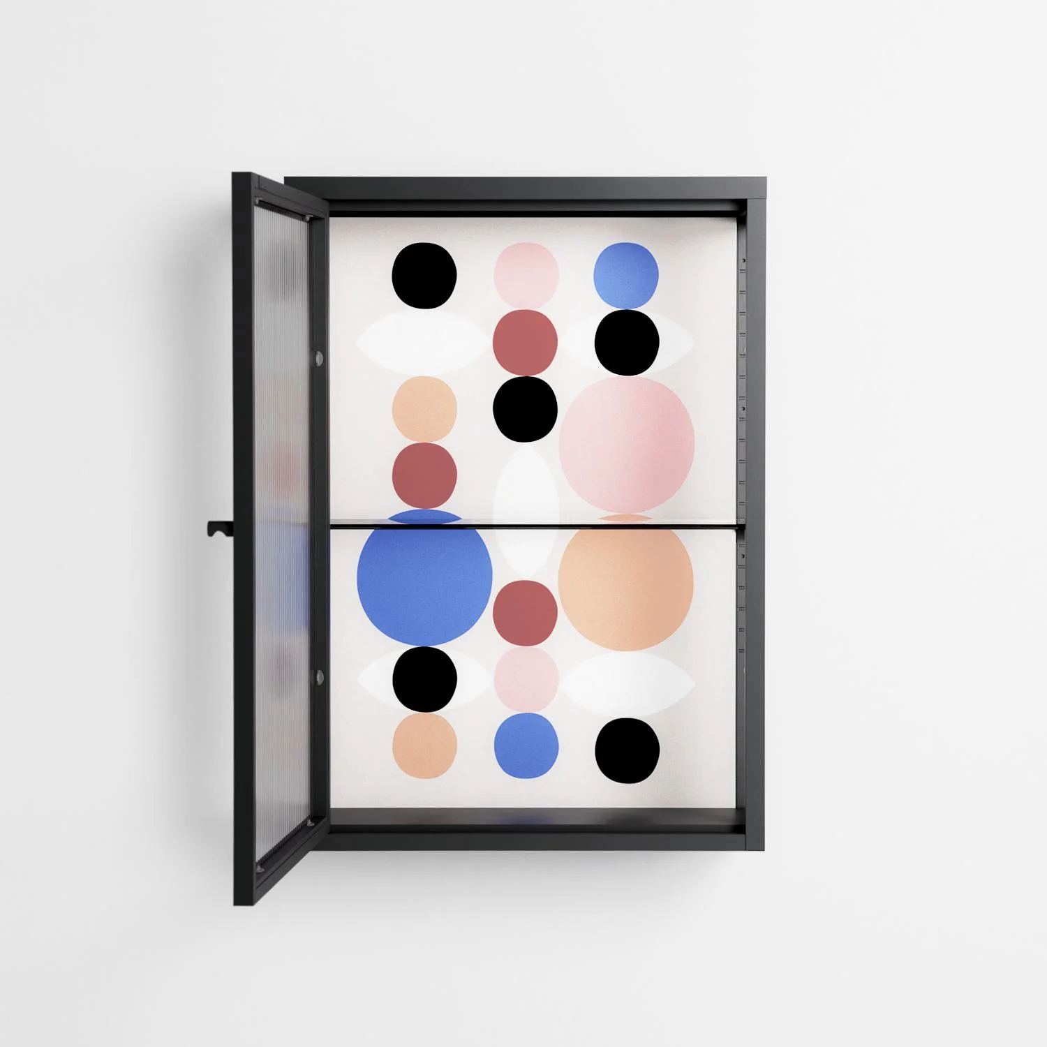 Pattern - Wall Cabinet - David Vanadia - Antracite - Reeded glass - Image 3