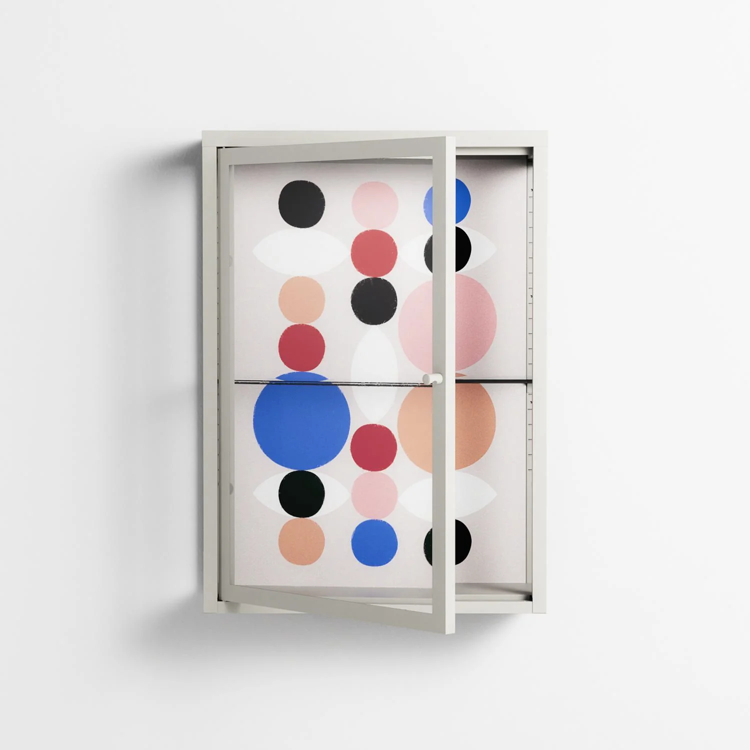 Pattern - Wall Cabinet - David Vanadia - Chalk - Clear glass - Image 2